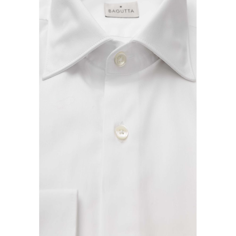 White Cotton Men Shirt - ventzia