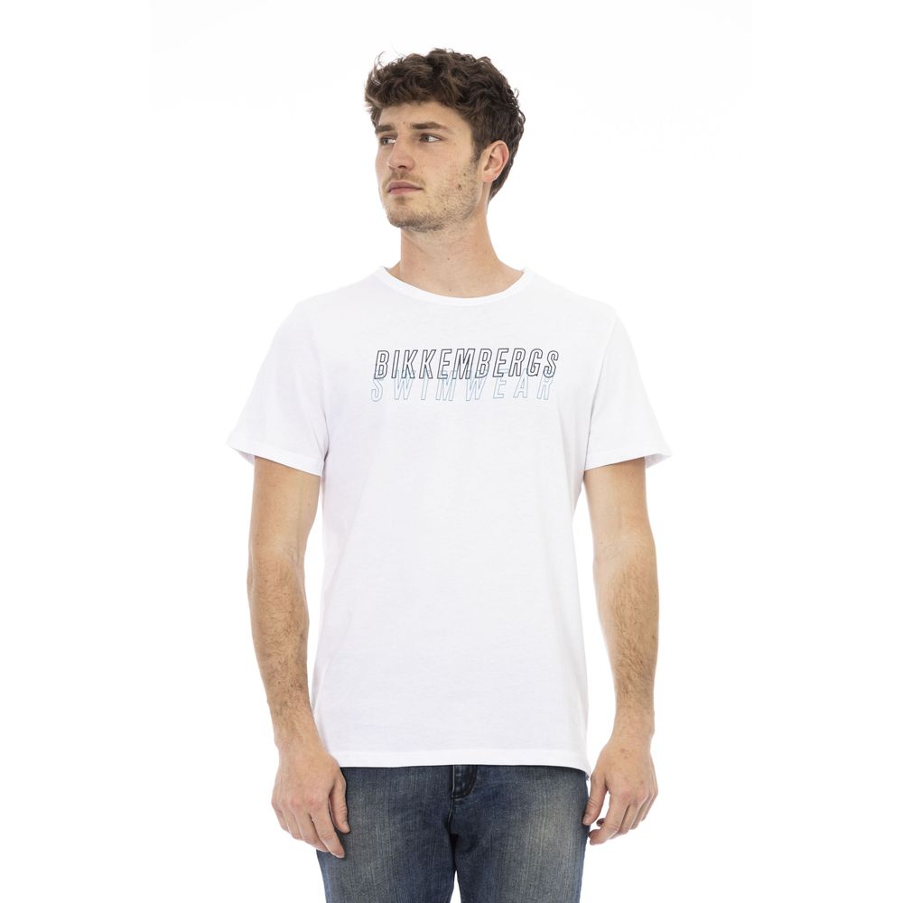 White Cotton Men T-Shirt - ventzia