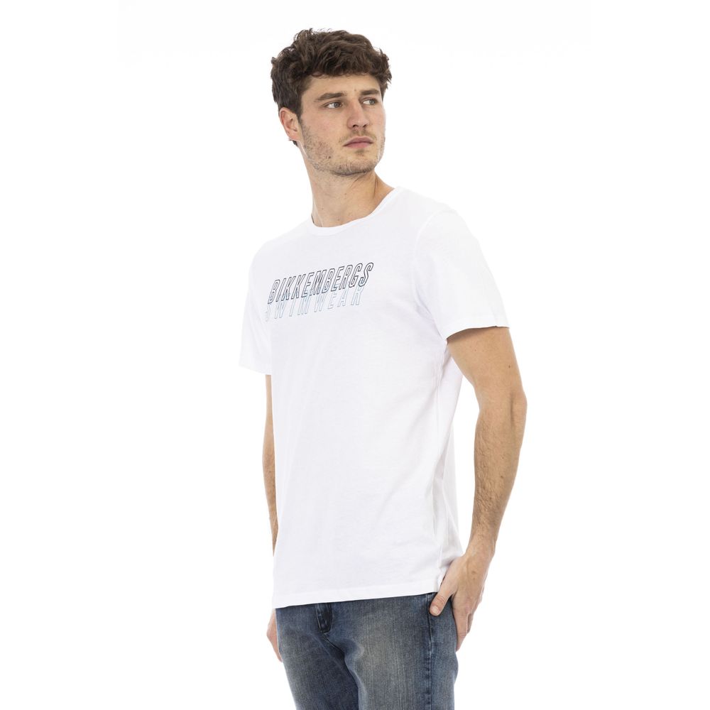 White Cotton Men T-Shirt - ventzia