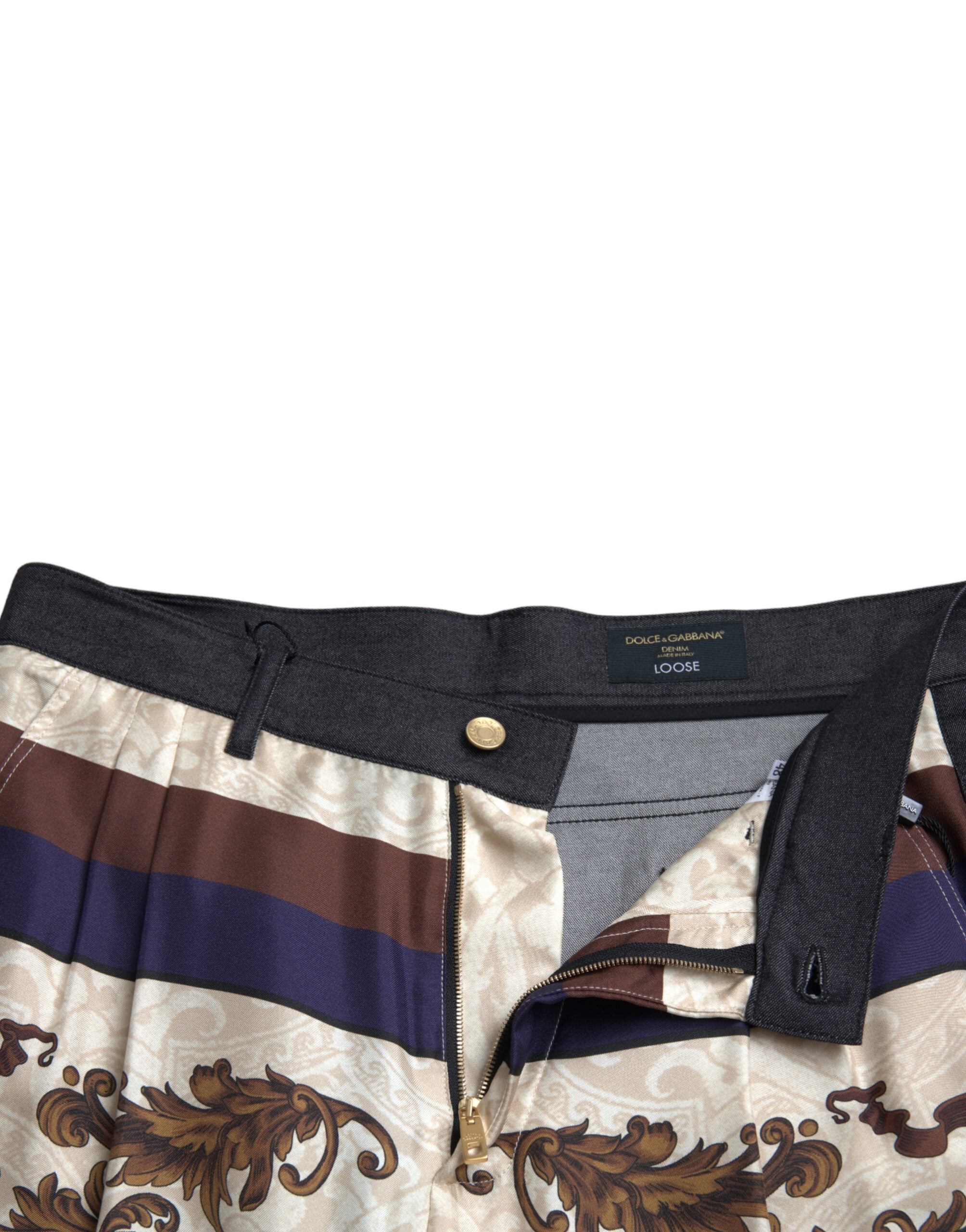 Multicolor Heraldic Skinny Men Pants - ventzia