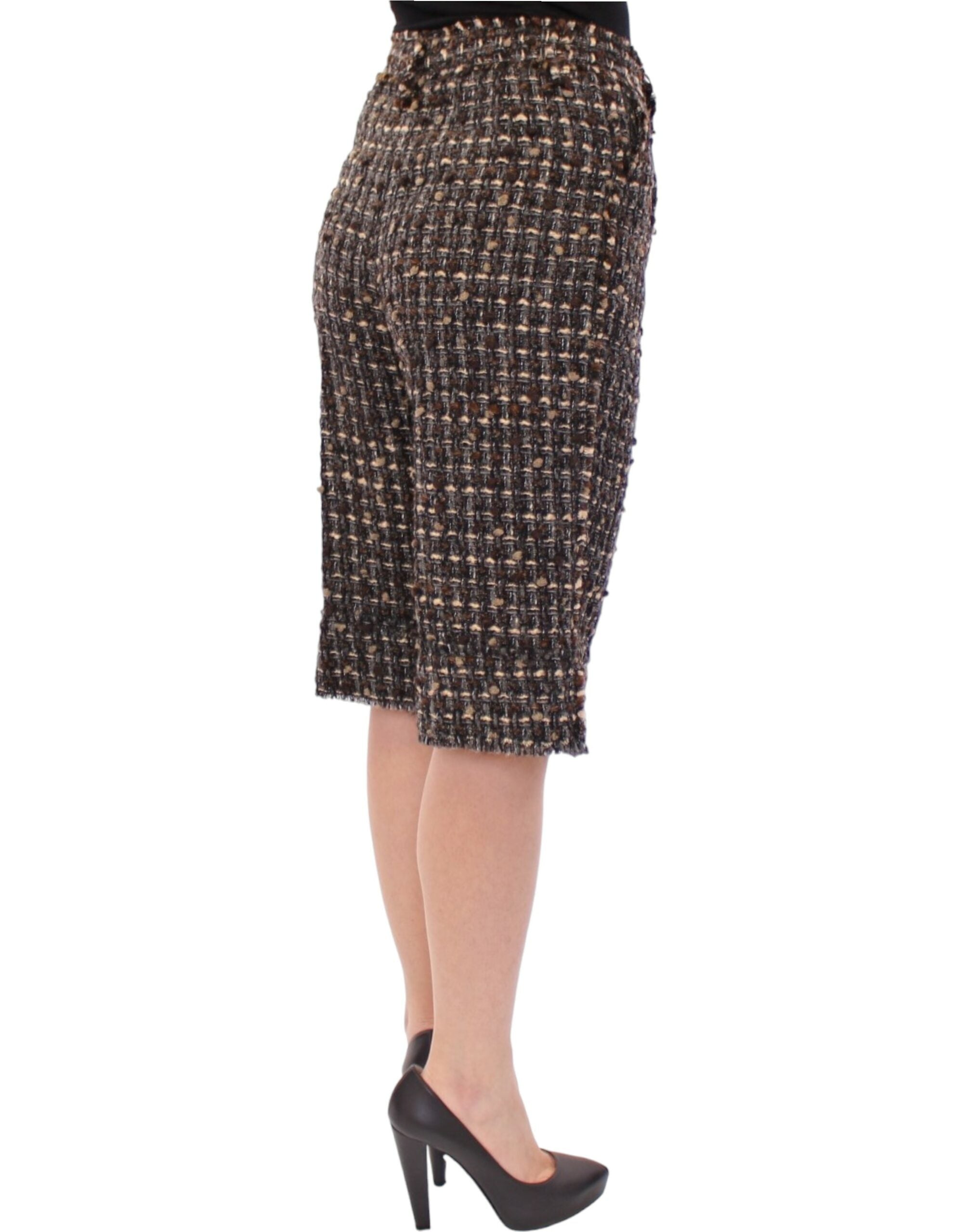 Elegant Multicolor Wool Blend Shorts - ventzia