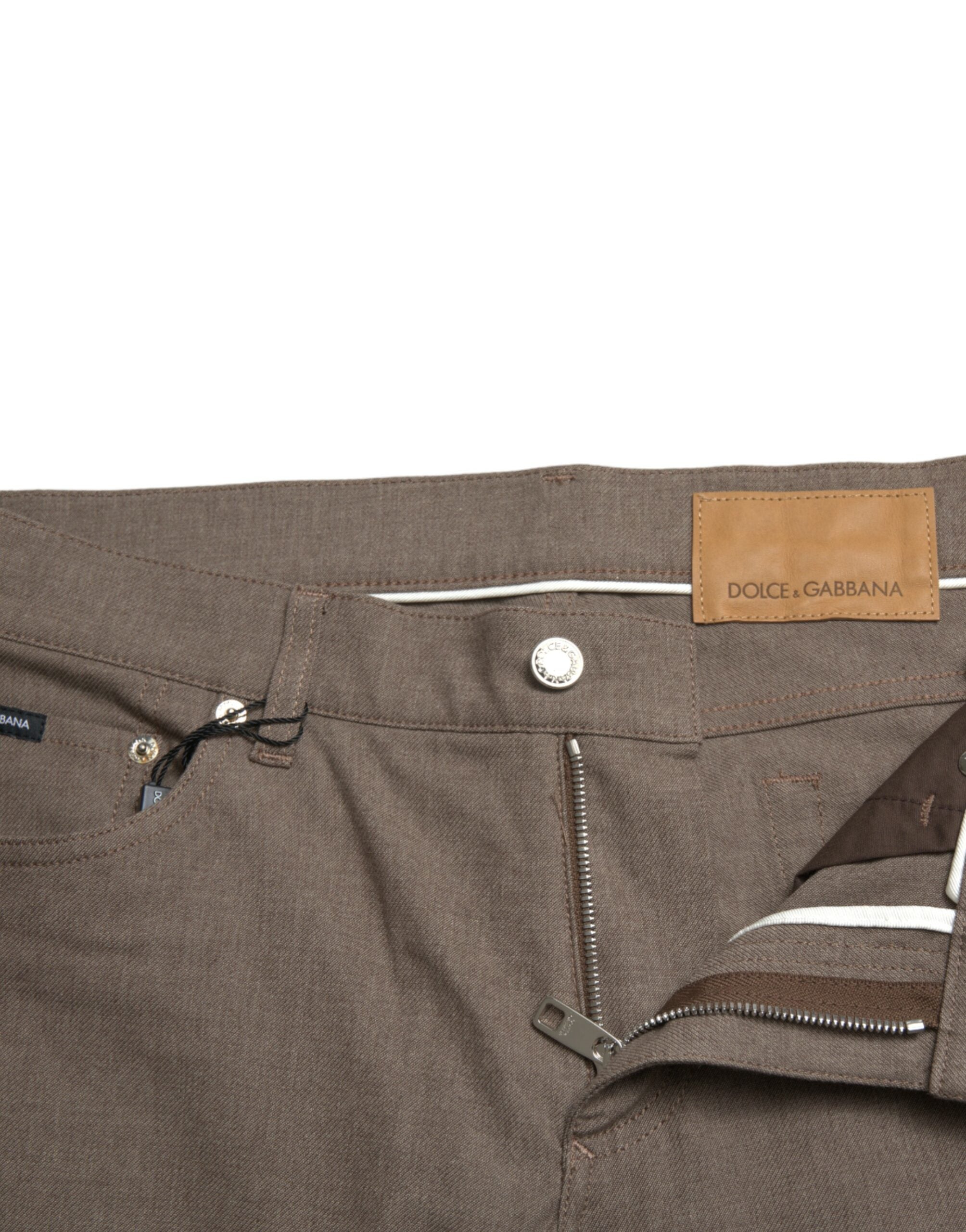 Brown Cotton Stretch Skinny Men Pants - ventzia