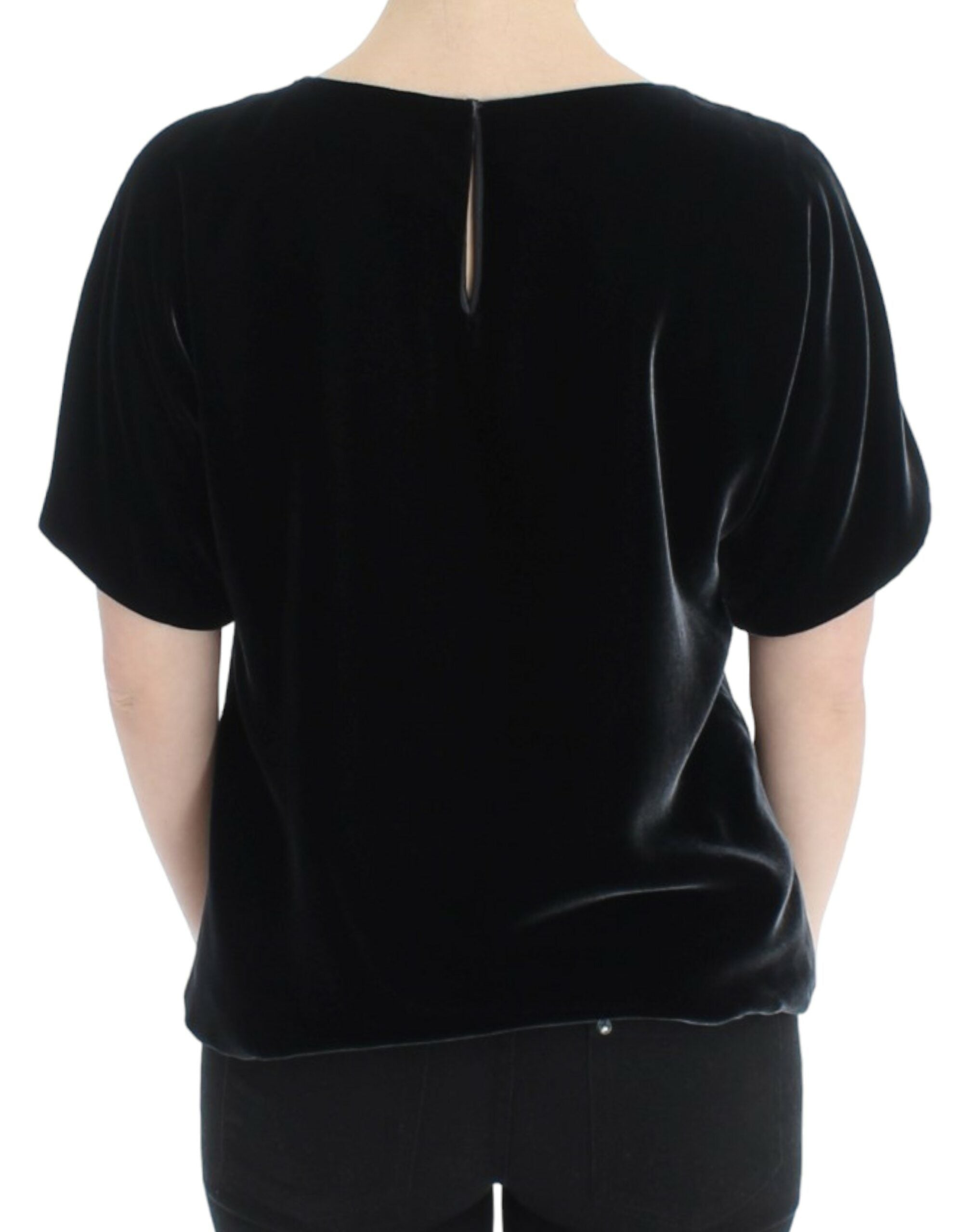 Enchanting Velvet Short Sleeve Top - ventzia