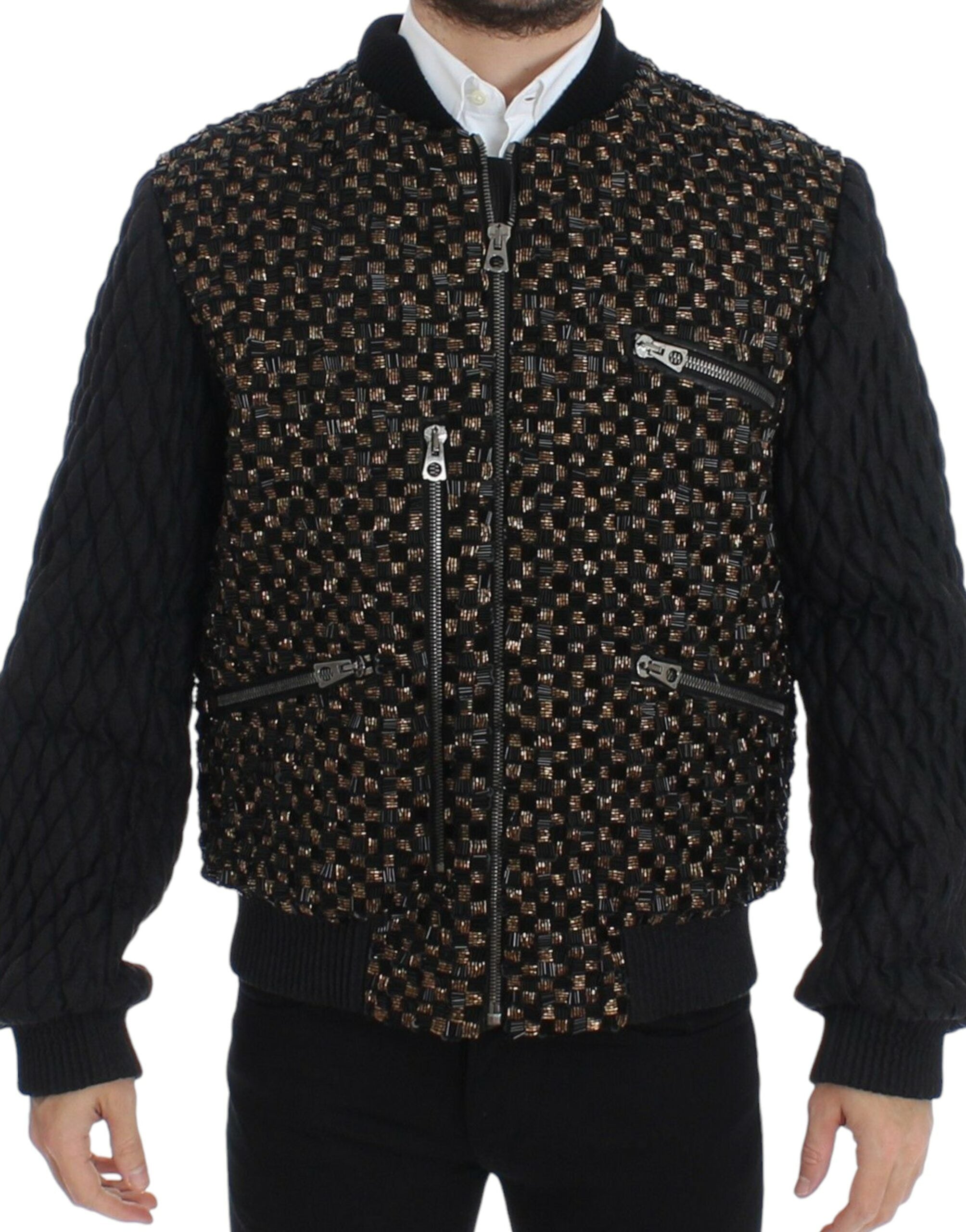 Elegant Black Sequined Designer Jacket - ventzia