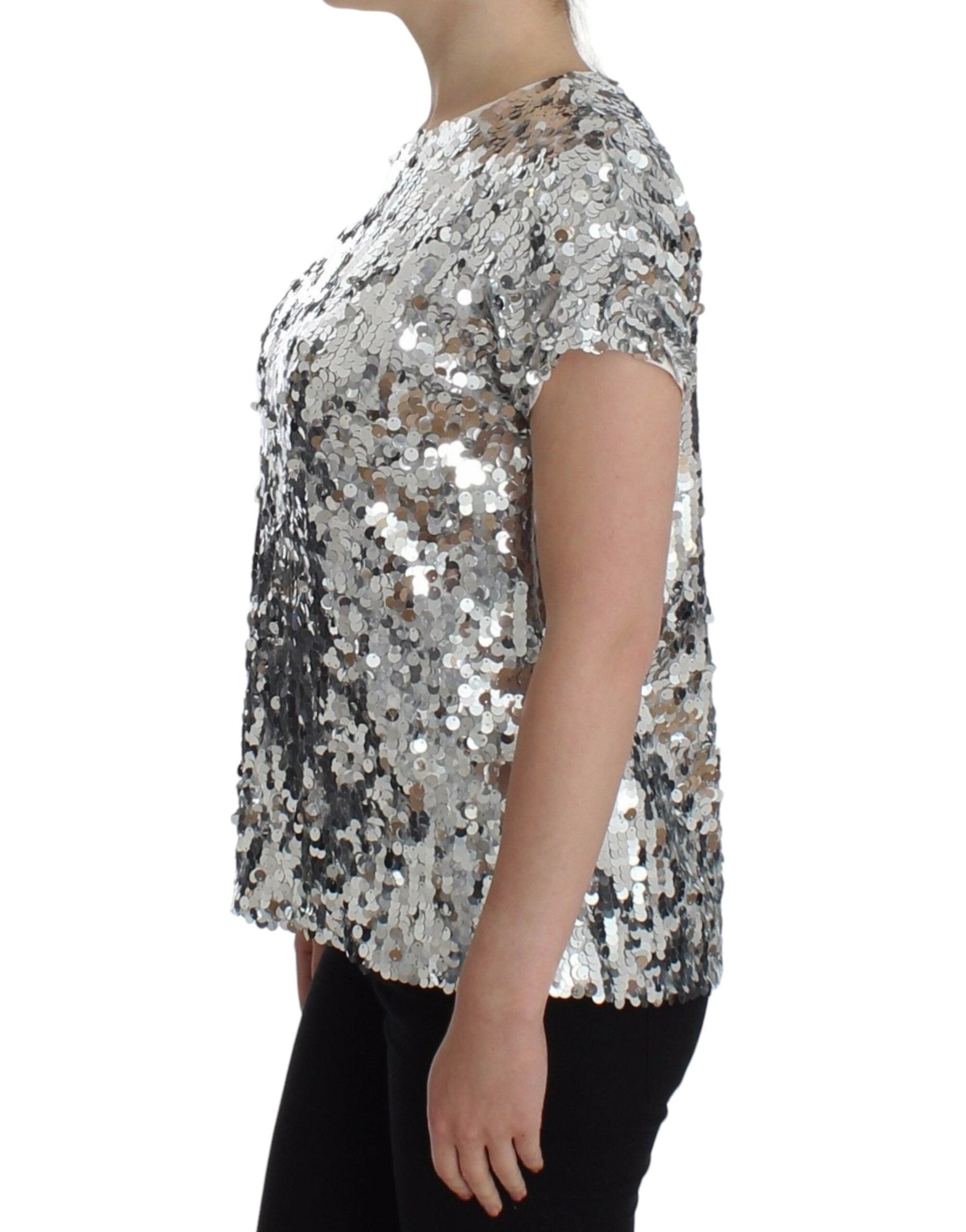 Enchanted Sicily Sequined Evening Blouse - ventzia