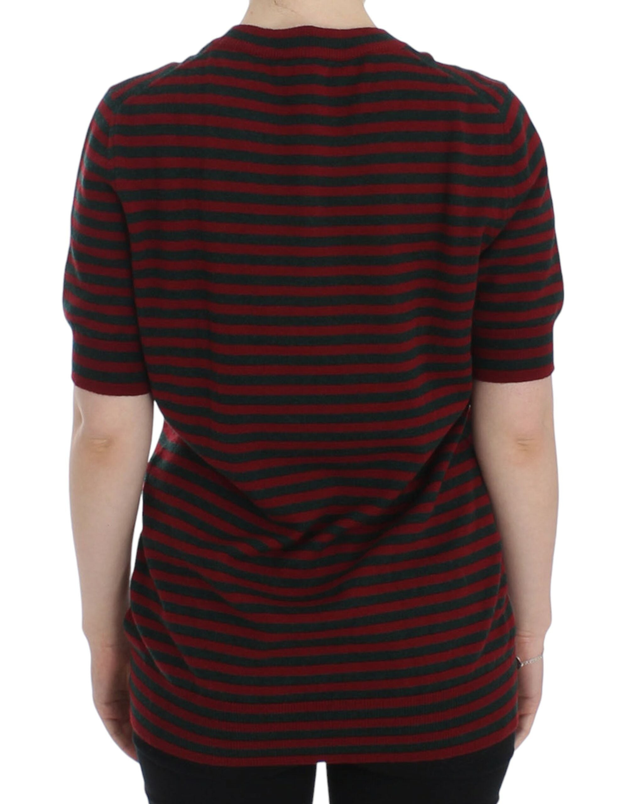 Elegant Striped Cashmere Crewneck Sweater - ventzia