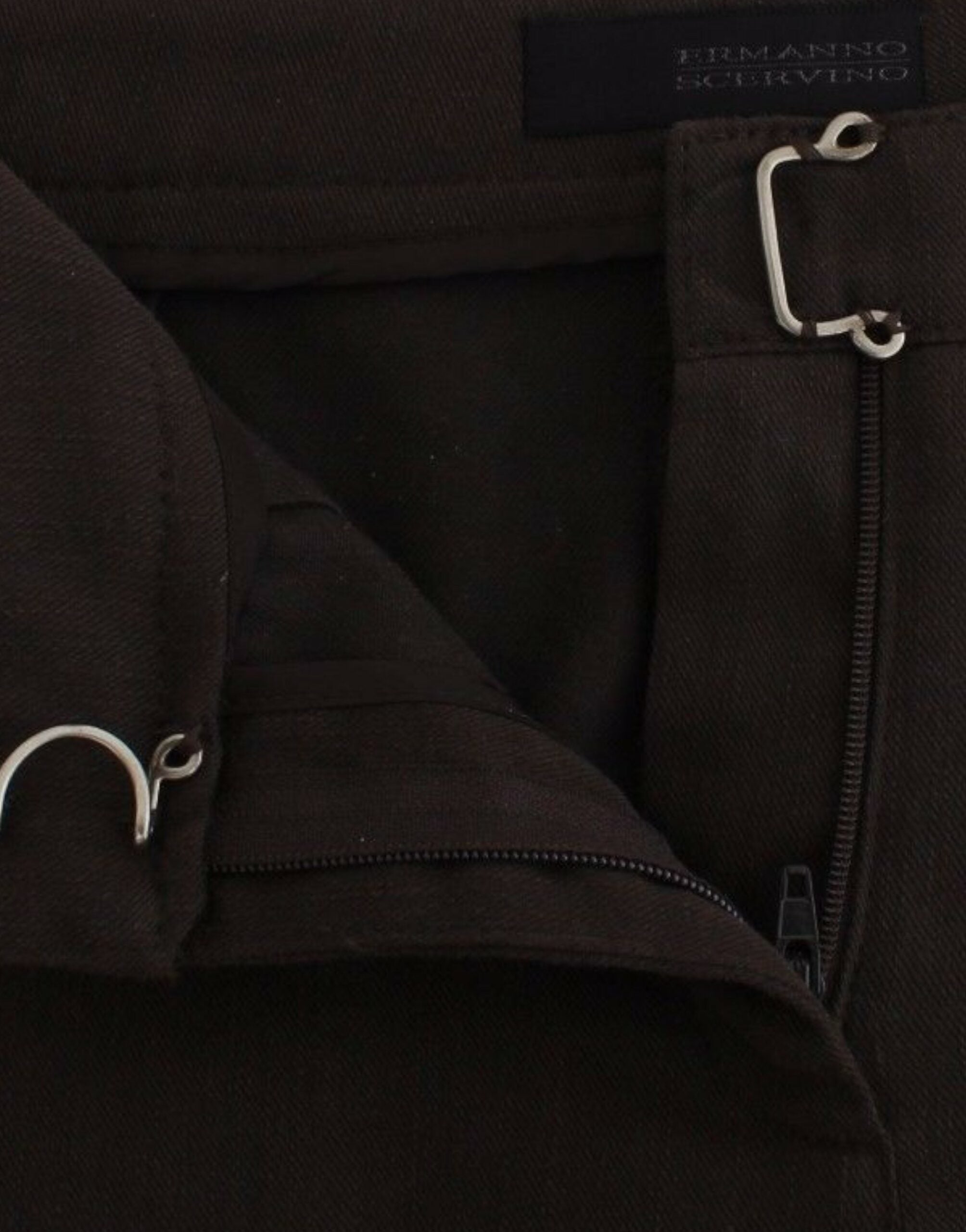 Chic Brown Cotton Dress Pants - ventzia