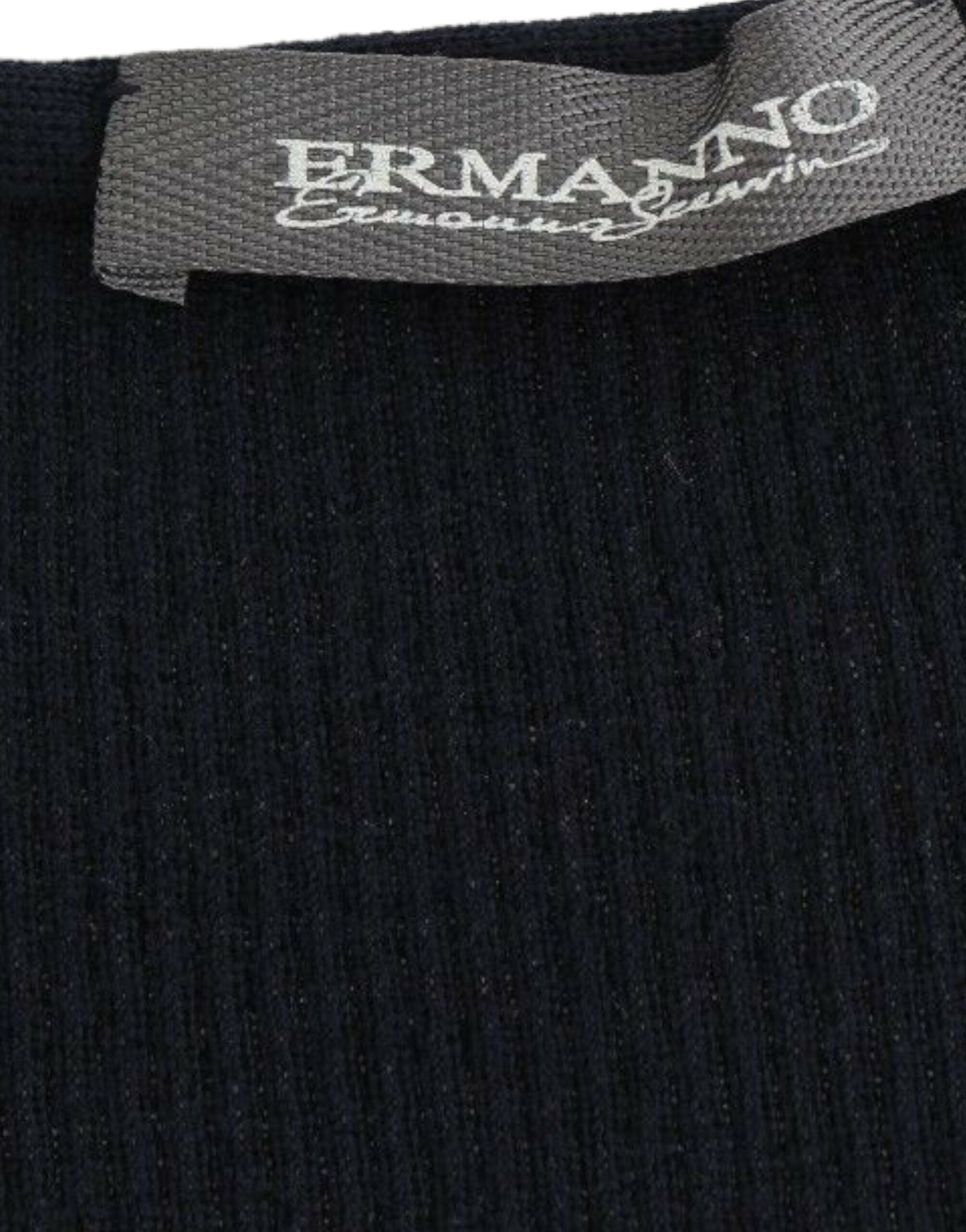 Chic Blue Wool Blend Sweater - ventzia