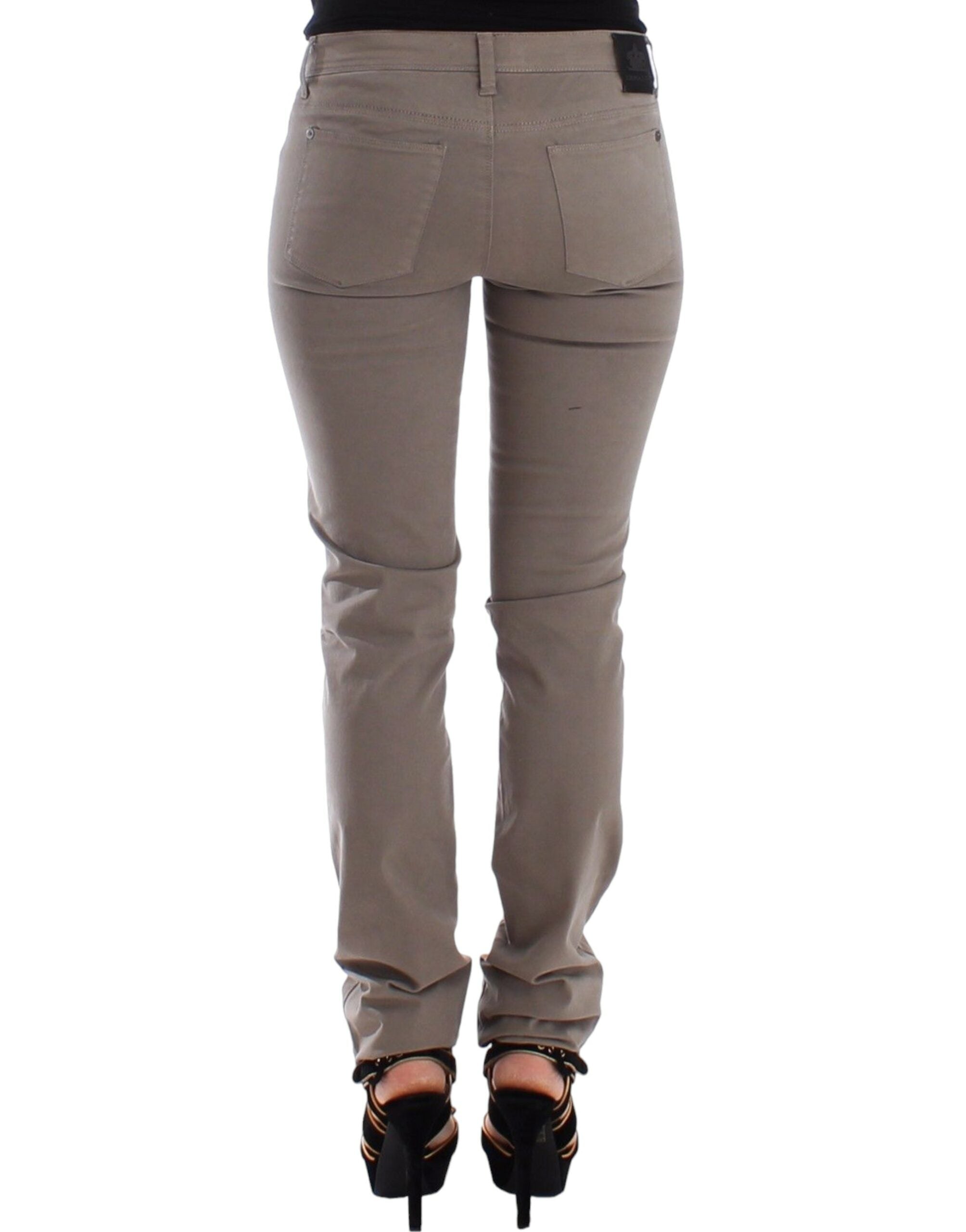 Chic Taupe Skinny Jeans for Elevated Style - ventzia
