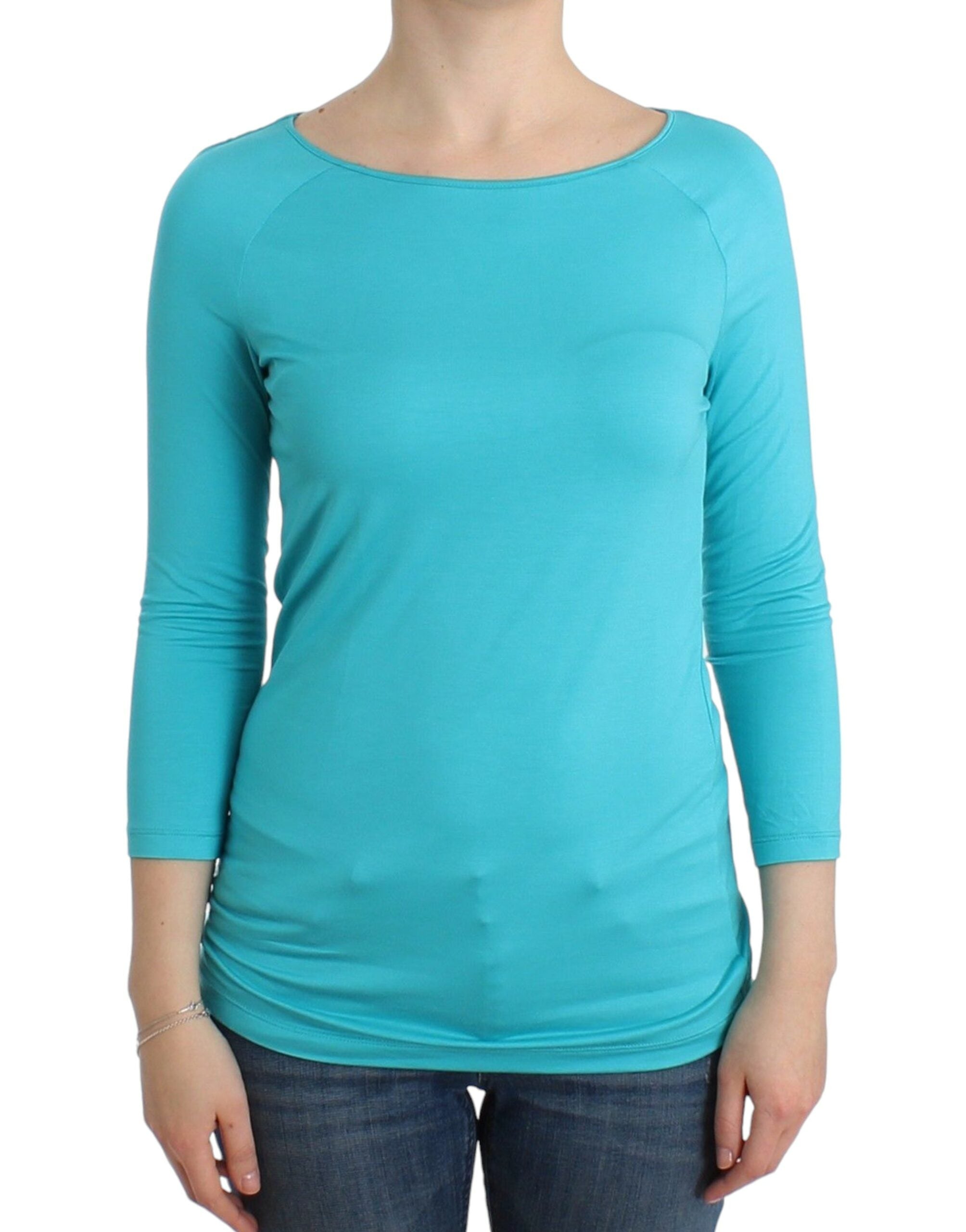 Elegant Blue Modal Blend Top - ventzia