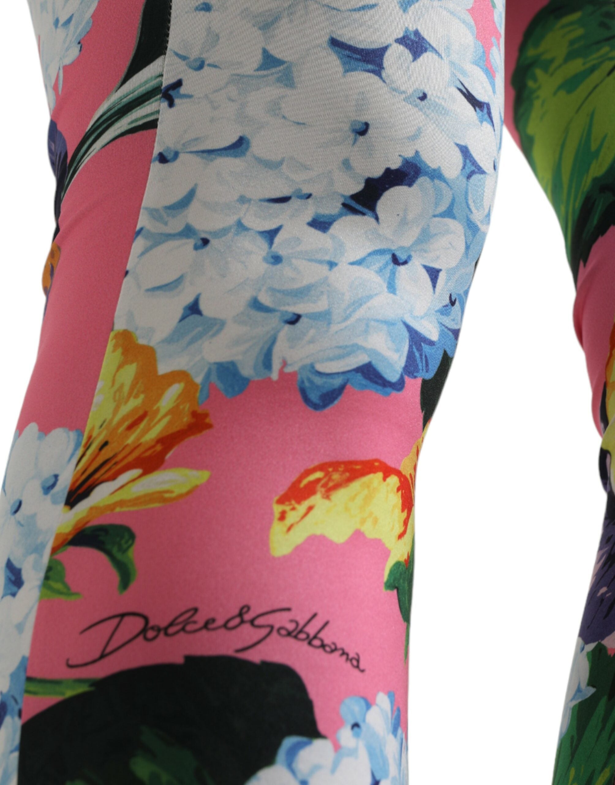 Multicolor Floral High Waist Leggings Pants - ventzia