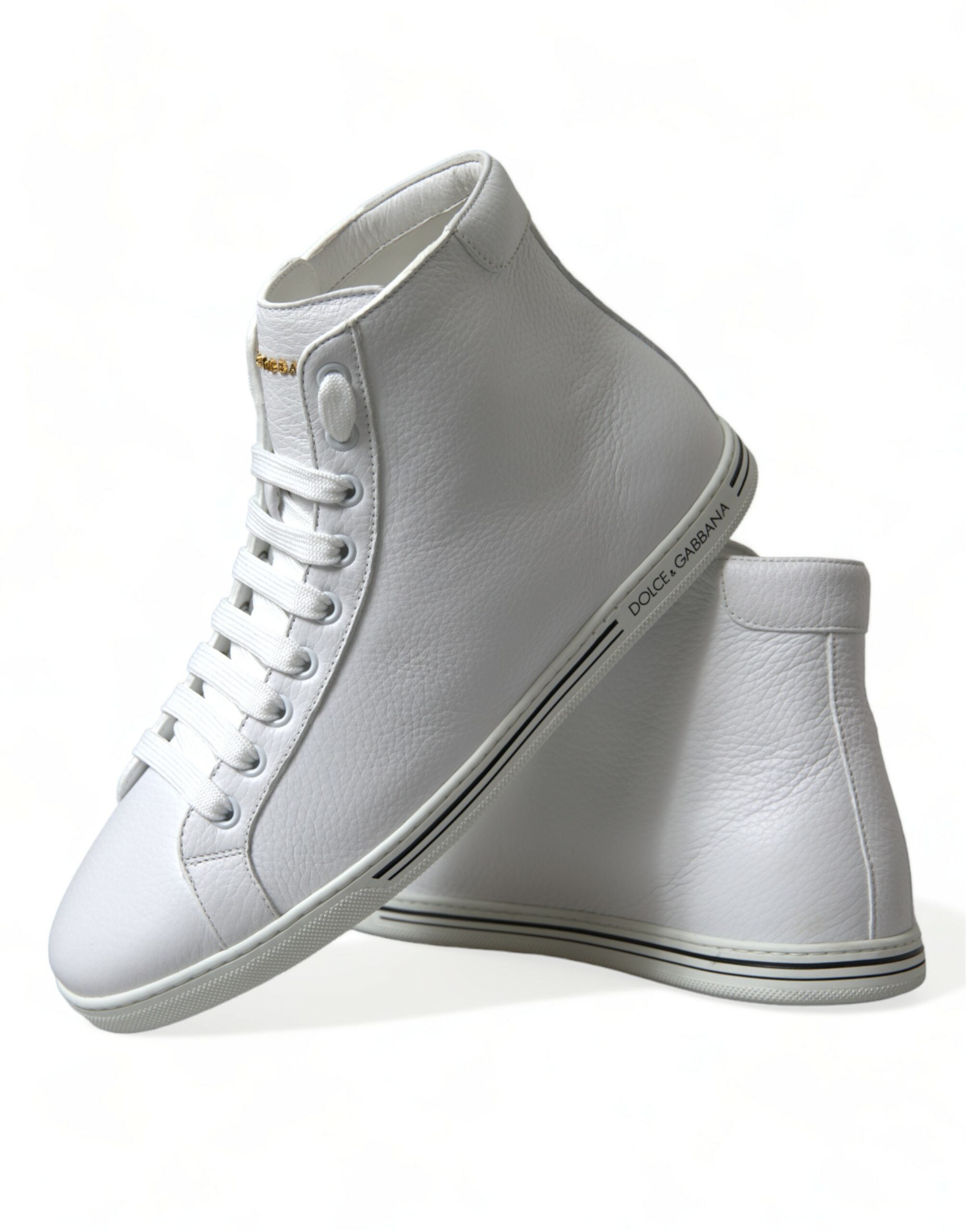 White Saint Tropez High Top Men Sneakers Shoes - ventzia