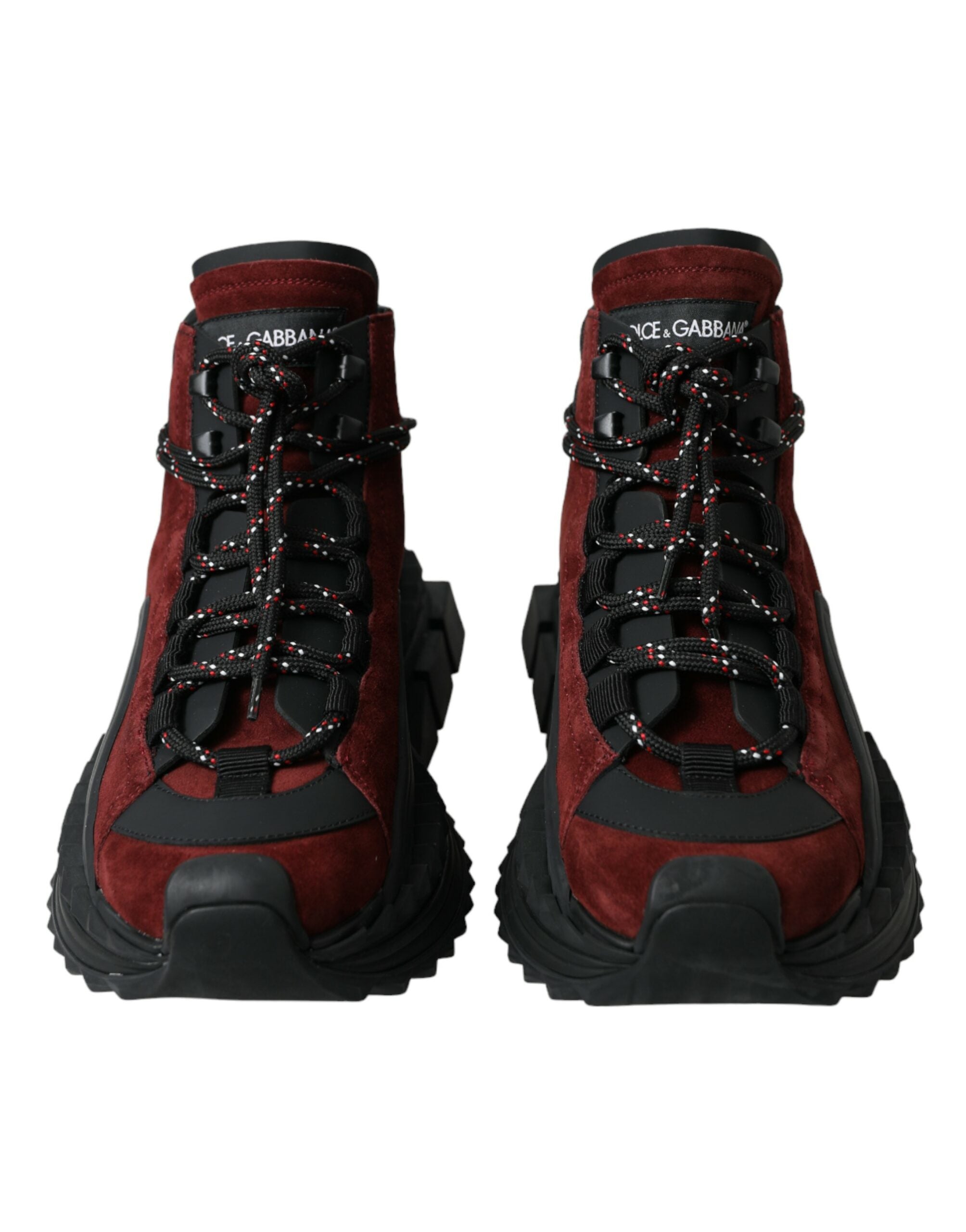 Burgundy Super King High Top Men Sneakers Shoes - ventzia