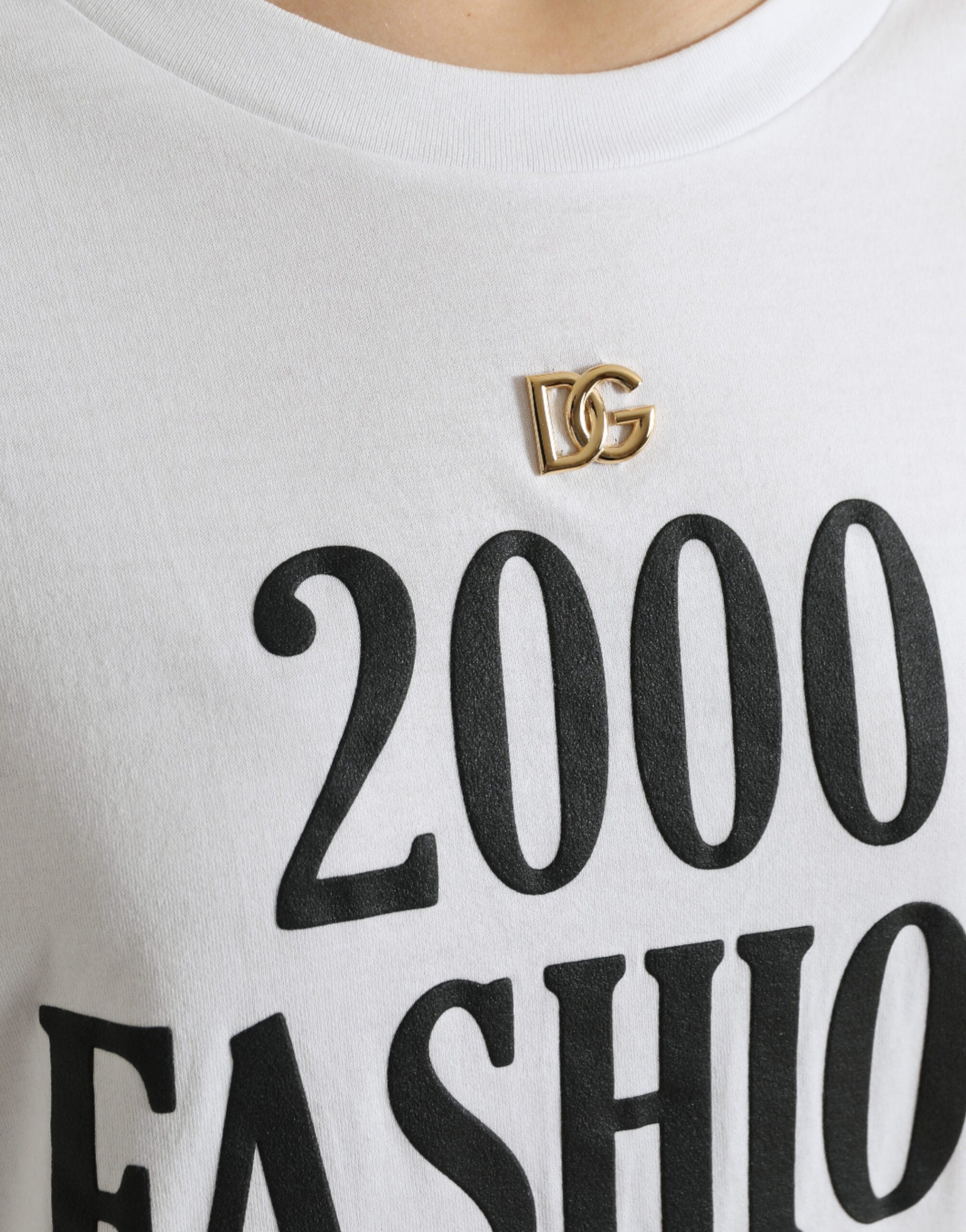 White Slogan Print Lacing Detailed T-shirt - ventzia