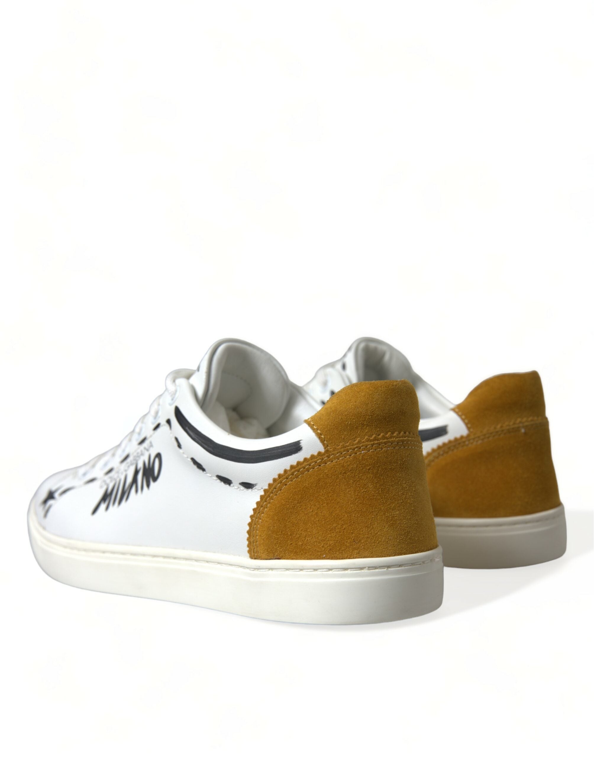 White Leather LOVE Milano Men Sneakers Shoes - ventzia