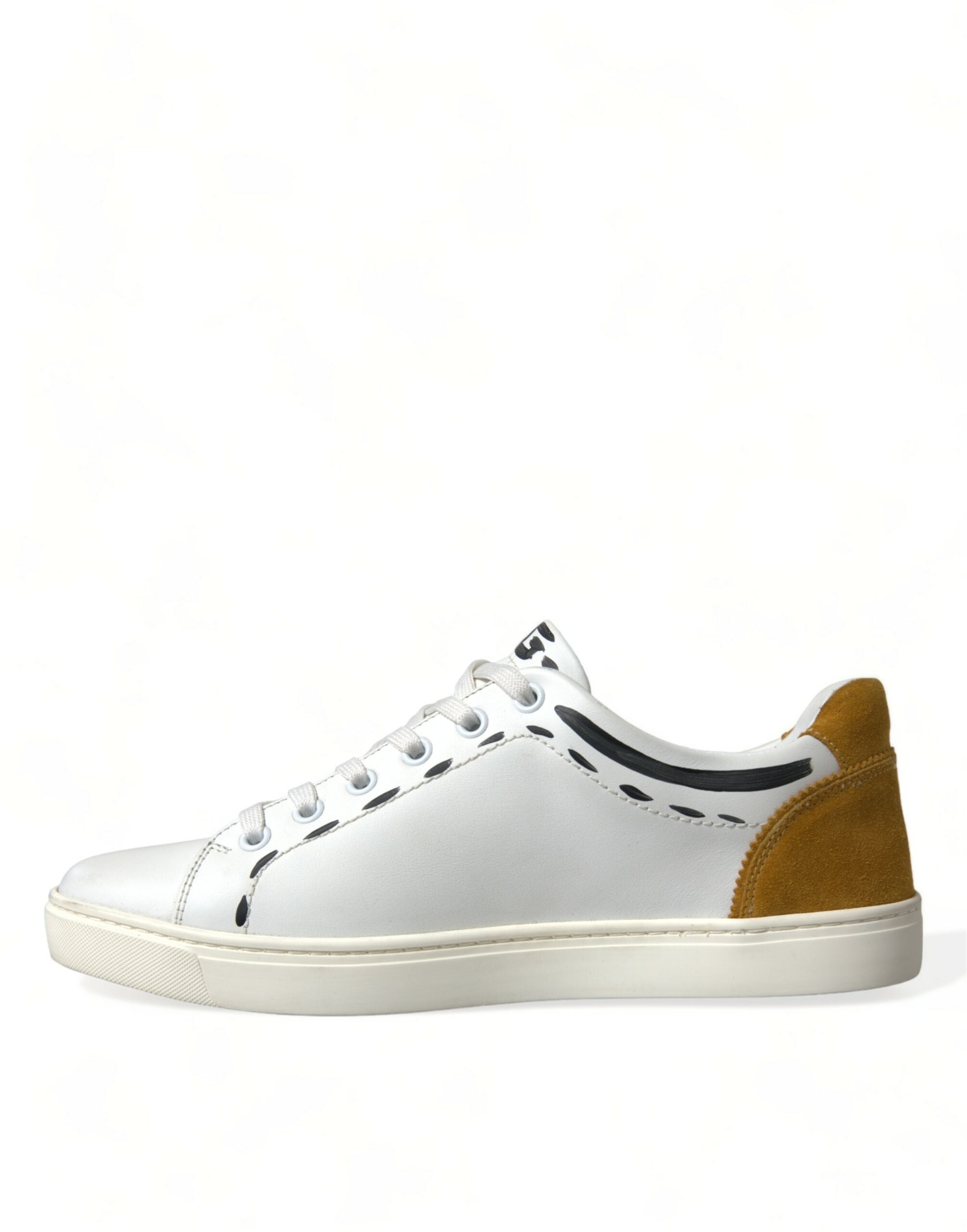 White Leather LOVE Milano Men Sneakers Shoes - ventzia