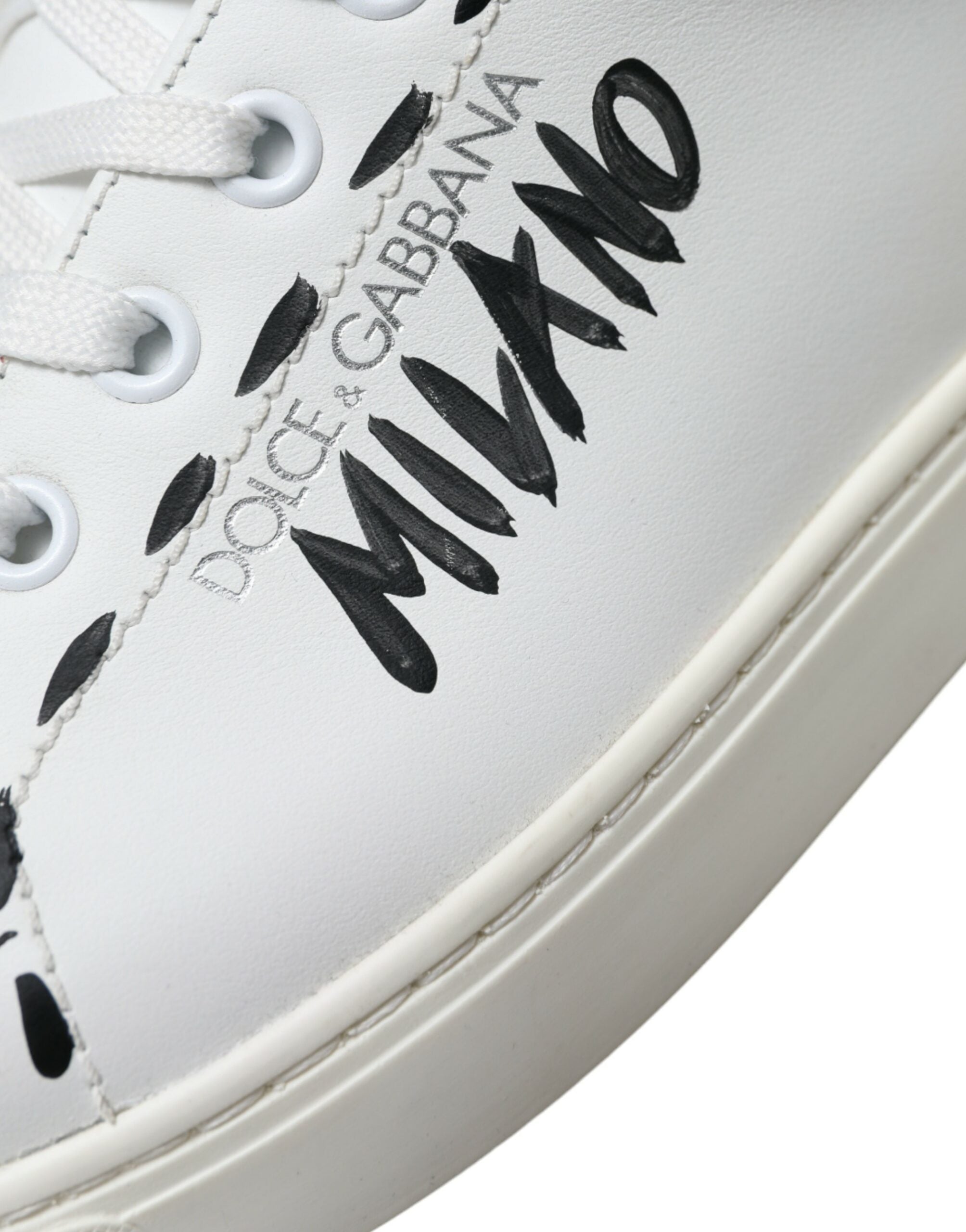 White Leather LOVE Milano Men Sneakers Shoes - ventzia