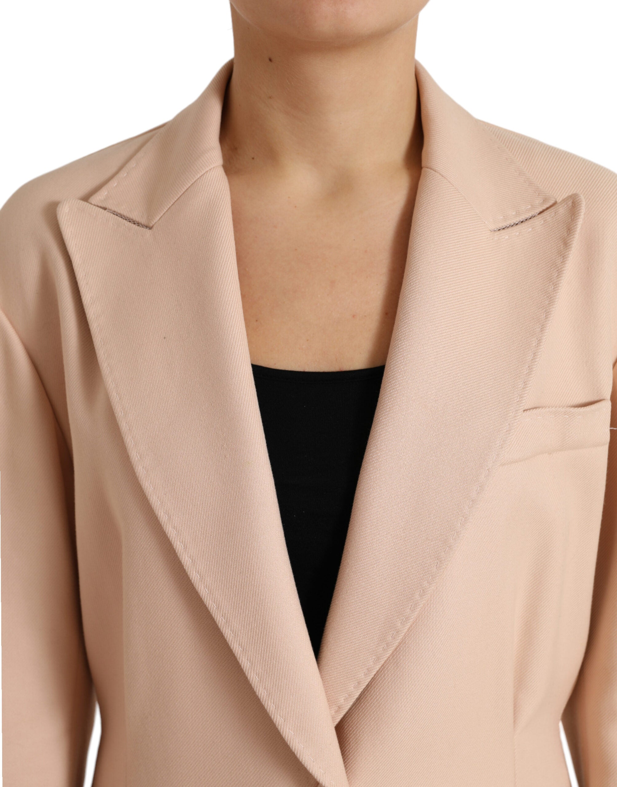 Beige Cotton Single Breasted Long Coat Jacket - ventzia