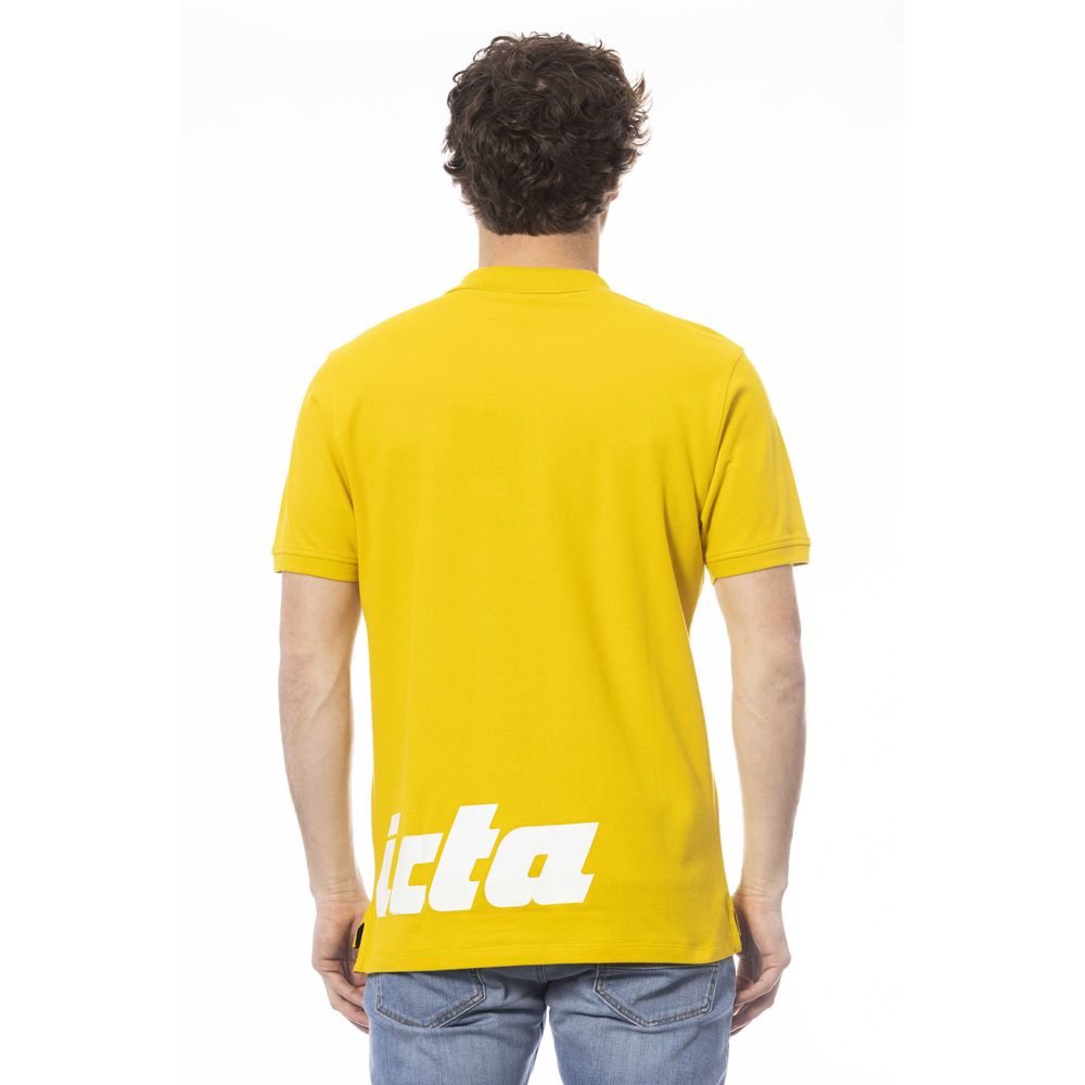 Yellow Cotton Men Polo Shirt - ventzia