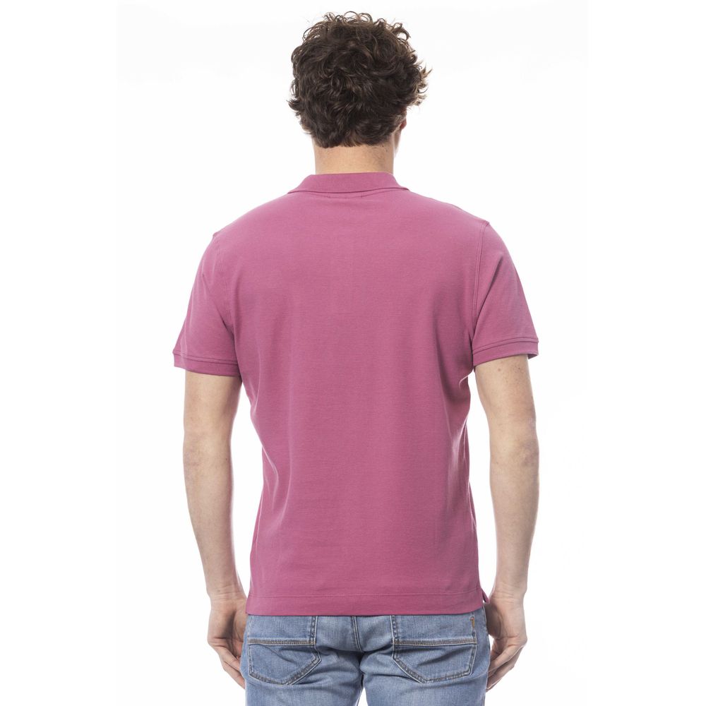 Purple Cotton Men Polo Shirt - ventzia