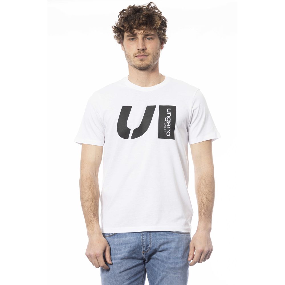 White Cotton Men T-Shirt - ventzia