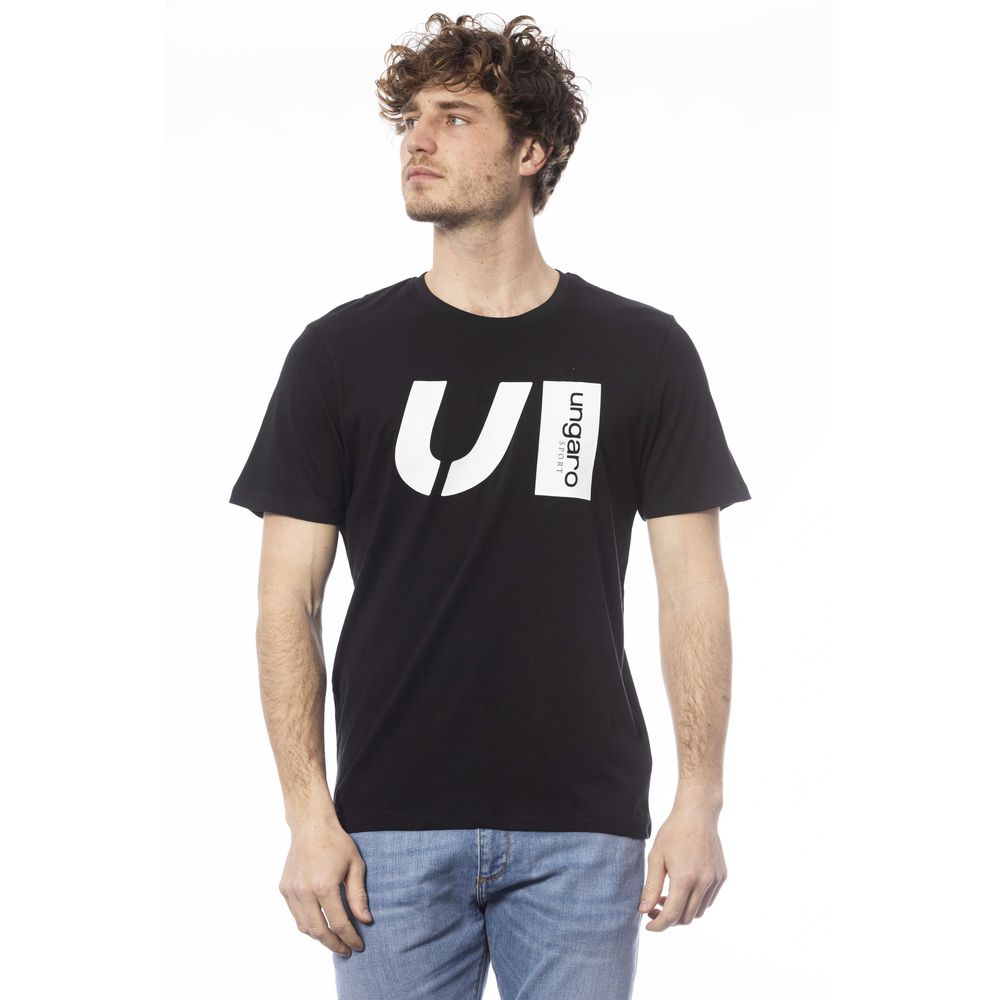 Black Cotton Men T-Shirt - ventzia
