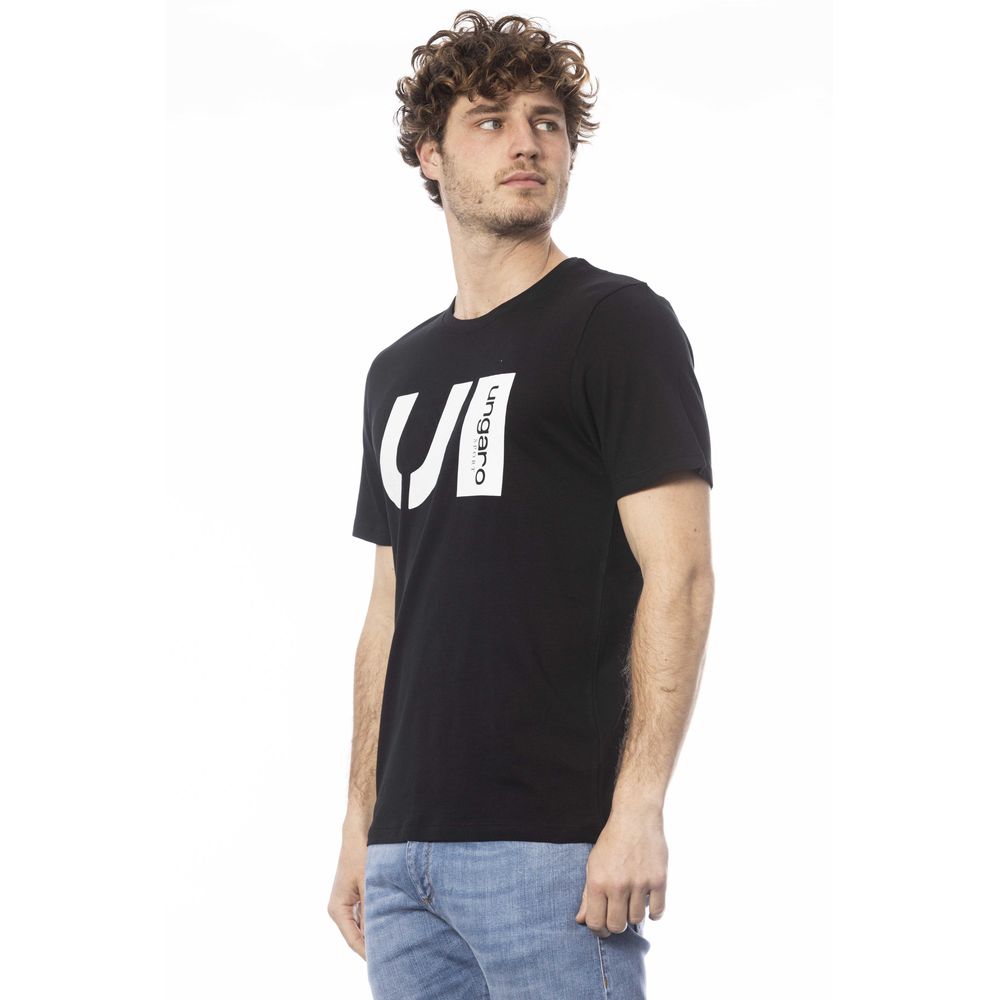 Black Cotton Men T-Shirt - ventzia