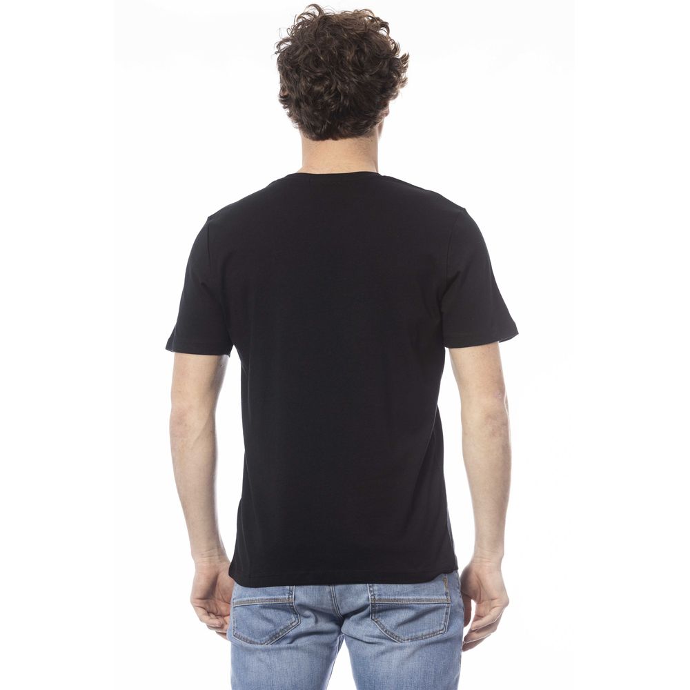 Black Cotton Men T-Shirt - ventzia