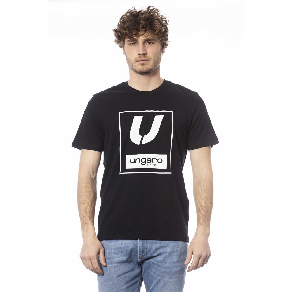 Black Cotton Men T-Shirt - ventzia
