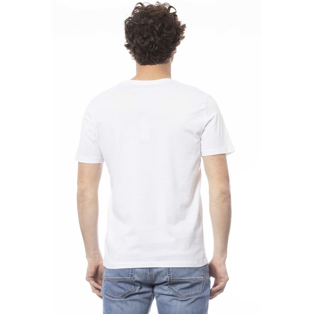 White Cotton Men T-Shirt - ventzia