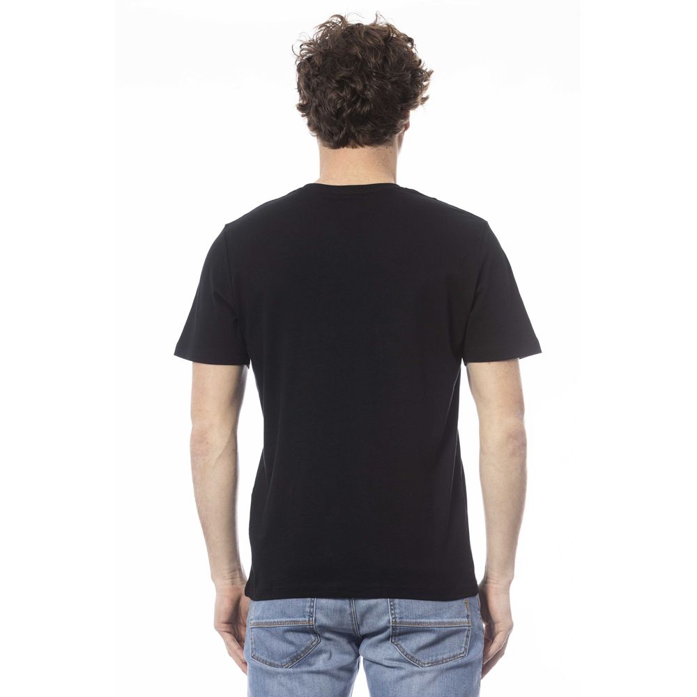 Black Cotton Men T-Shirt - ventzia
