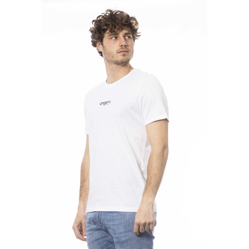 White Cotton Men T-Shirt - ventzia