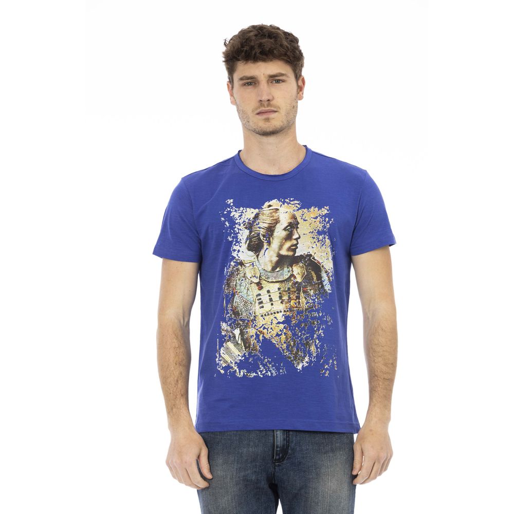 Blue Cotton Men T-Shirt - ventzia