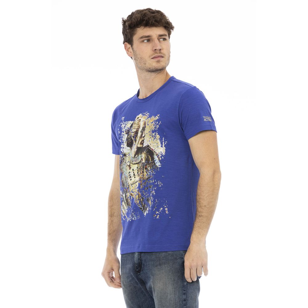 Blue Cotton Men T-Shirt - ventzia