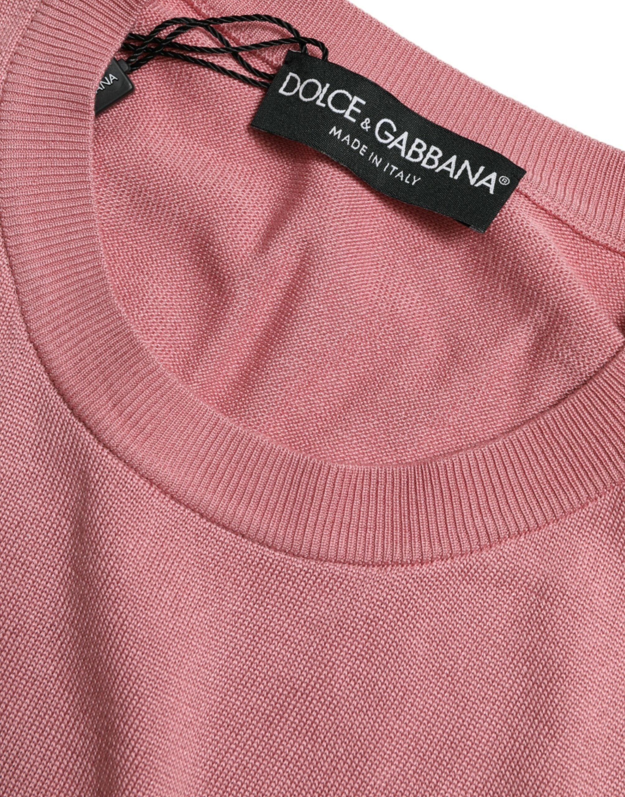 Pink Crew Neck Cropped Sleeveless Tank Top - ventzia