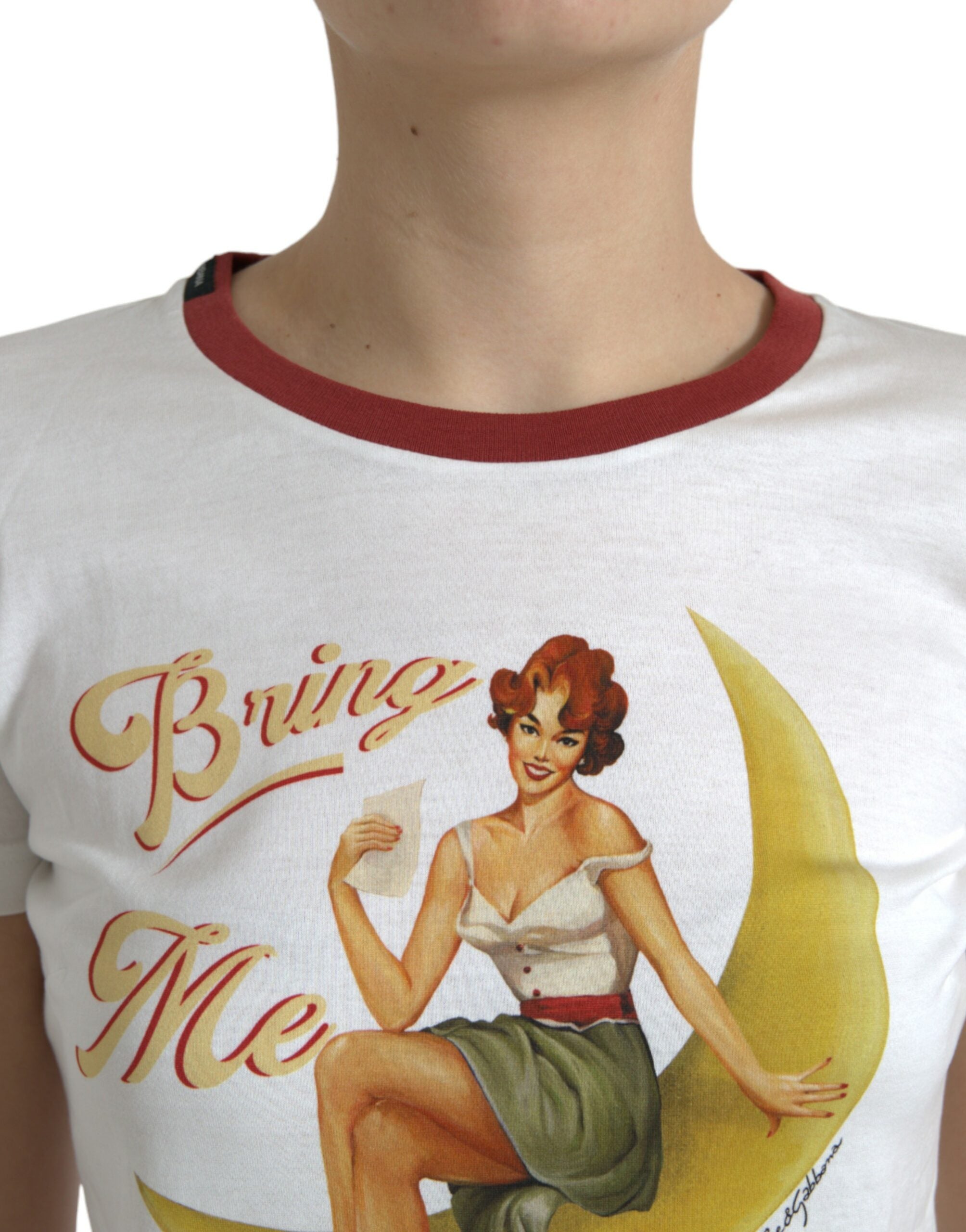 White Bring Me To The Moon T-shirt Top - ventzia