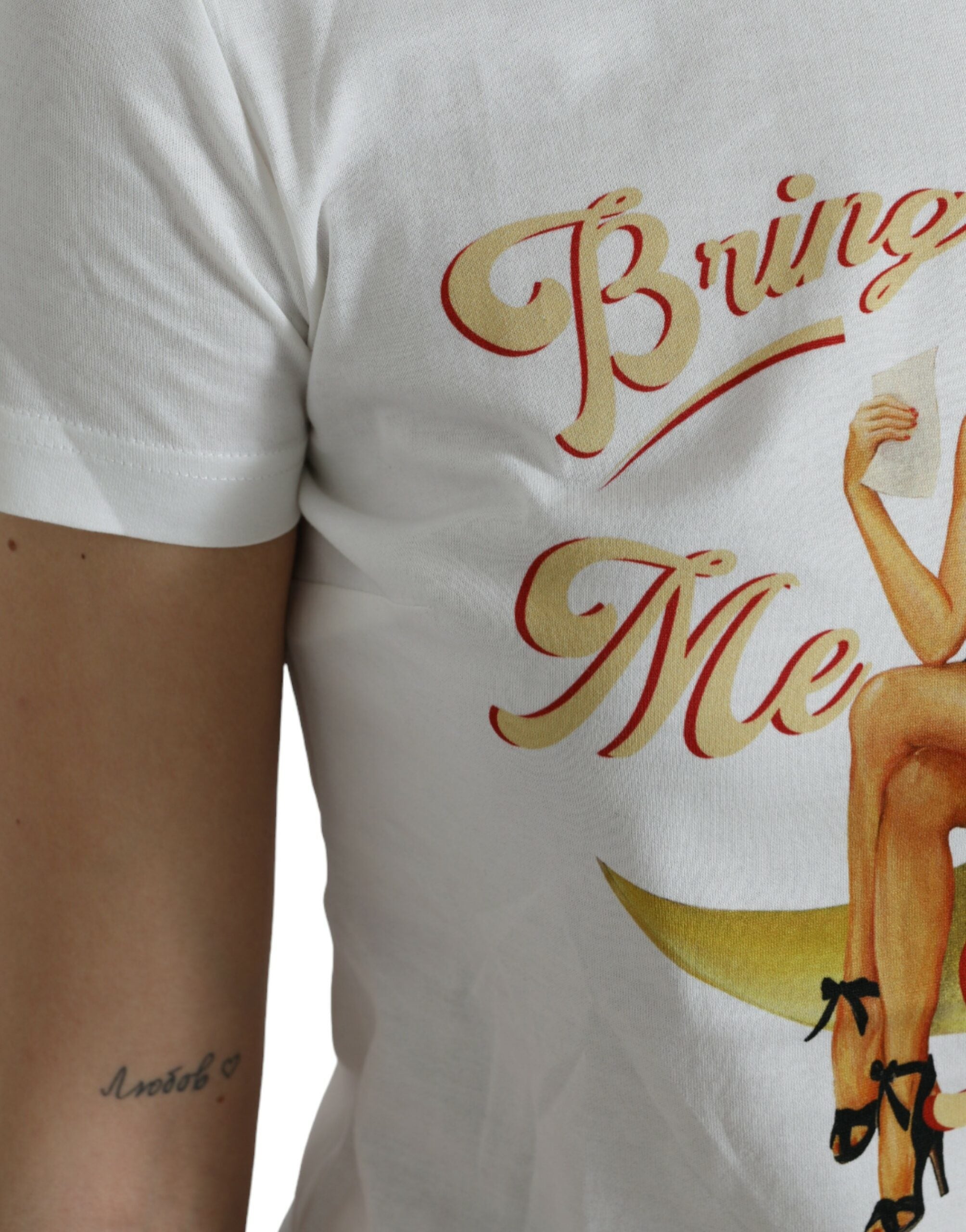 White Bring Me To The Moon T-shirt Top - ventzia