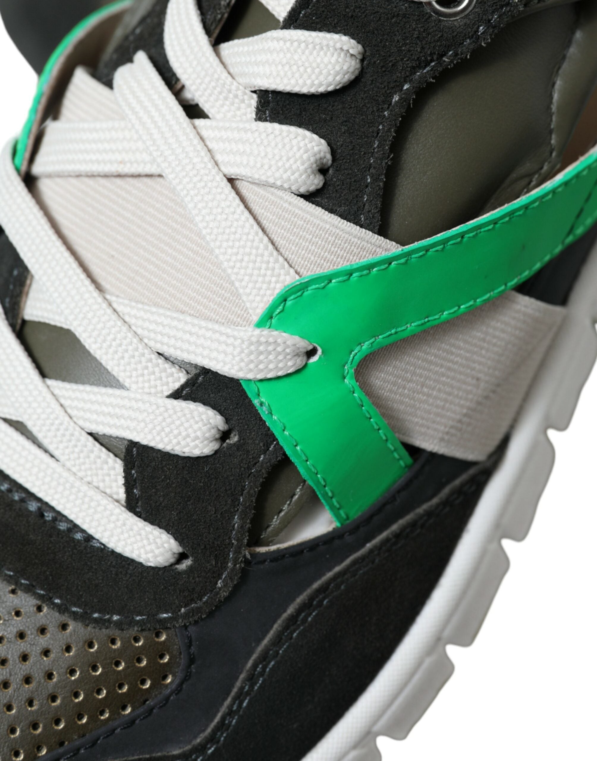 Multicolor Leather Suede Low Top Sneakers Shoes - ventzia