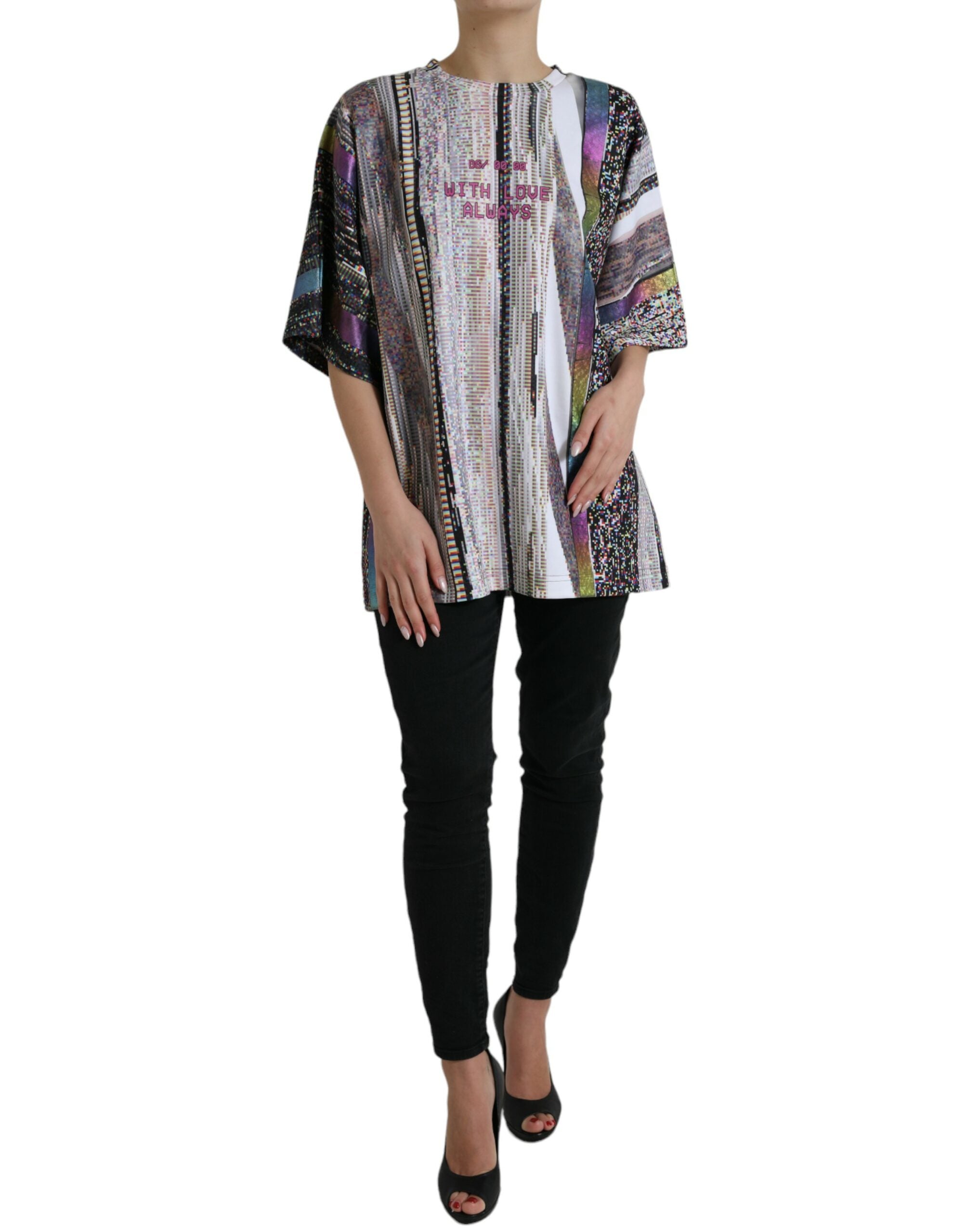 Multicolor With Love Always Print T-shirt - ventzia