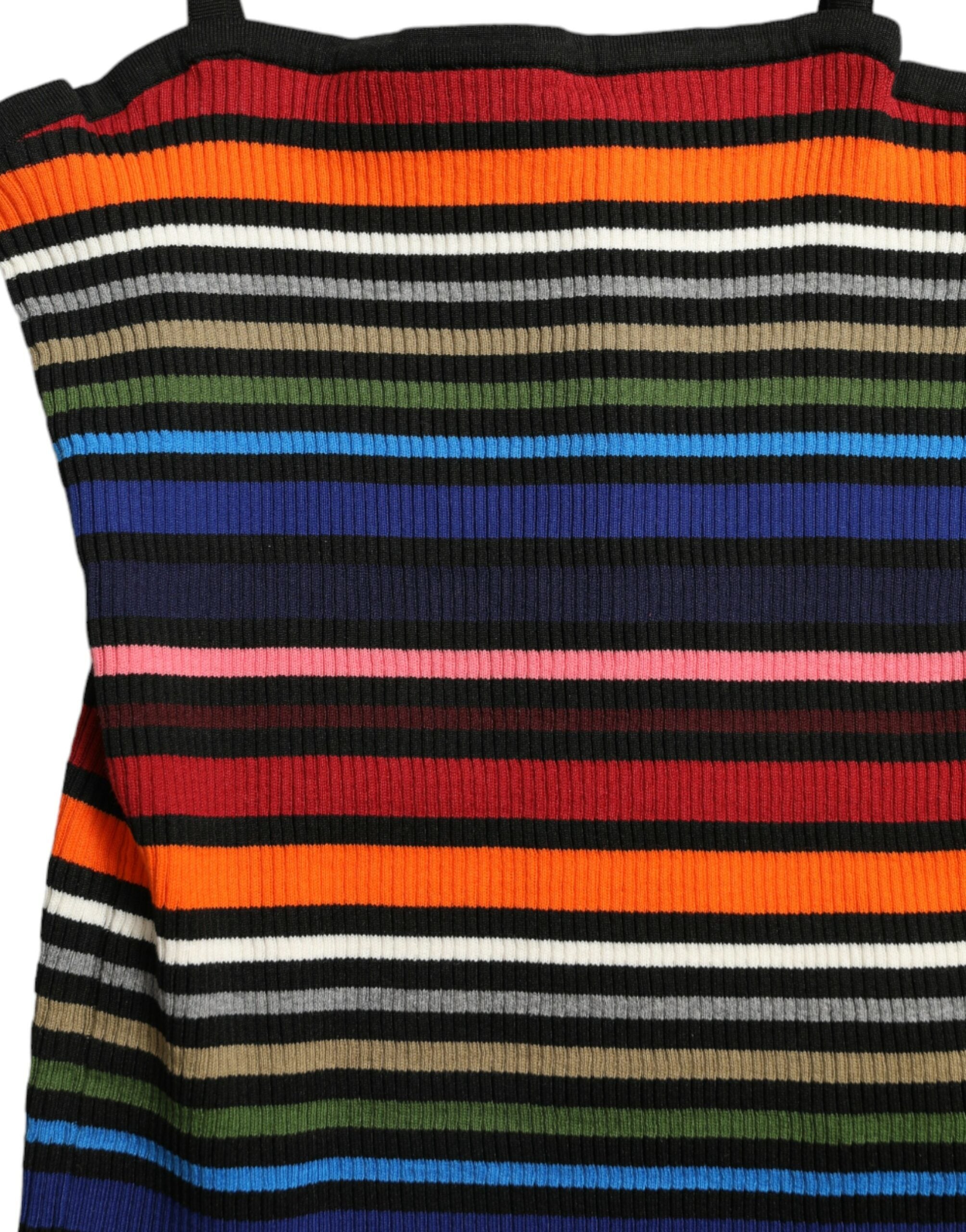 Multicolor Stripes Spaghetti Strap Tank Top - ventzia