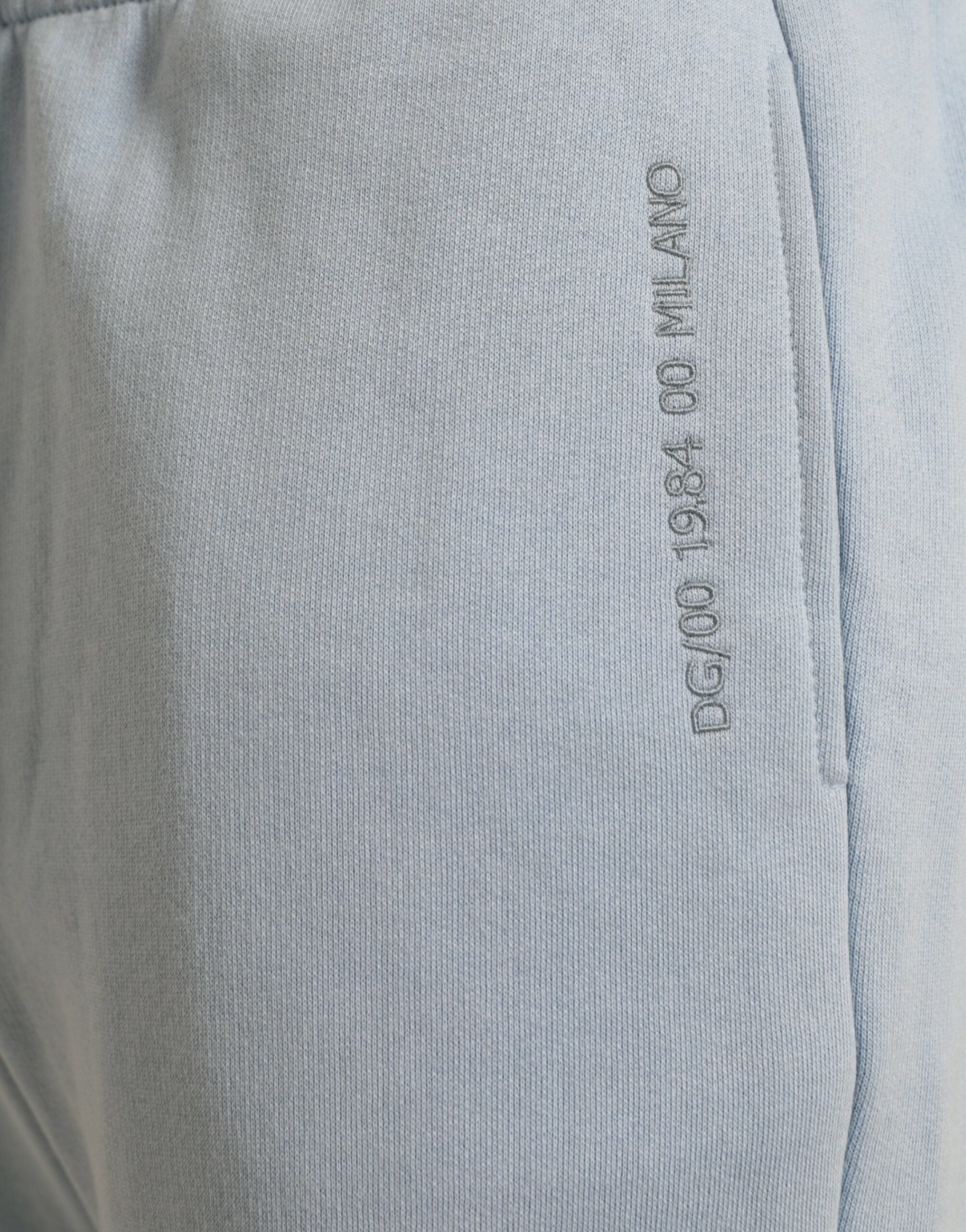 Light Blue Cotton Sweatpants Men Jogger Pants - ventzia