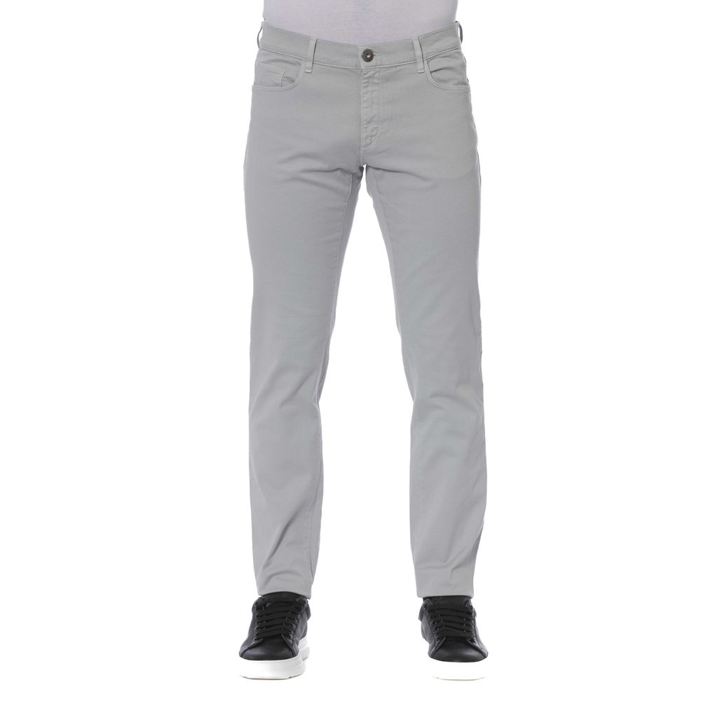 Gray Cotton Men Jeans - ventzia