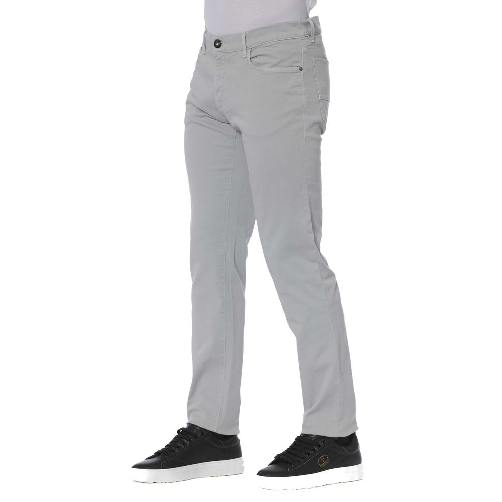 Gray Cotton Men Jeans - ventzia