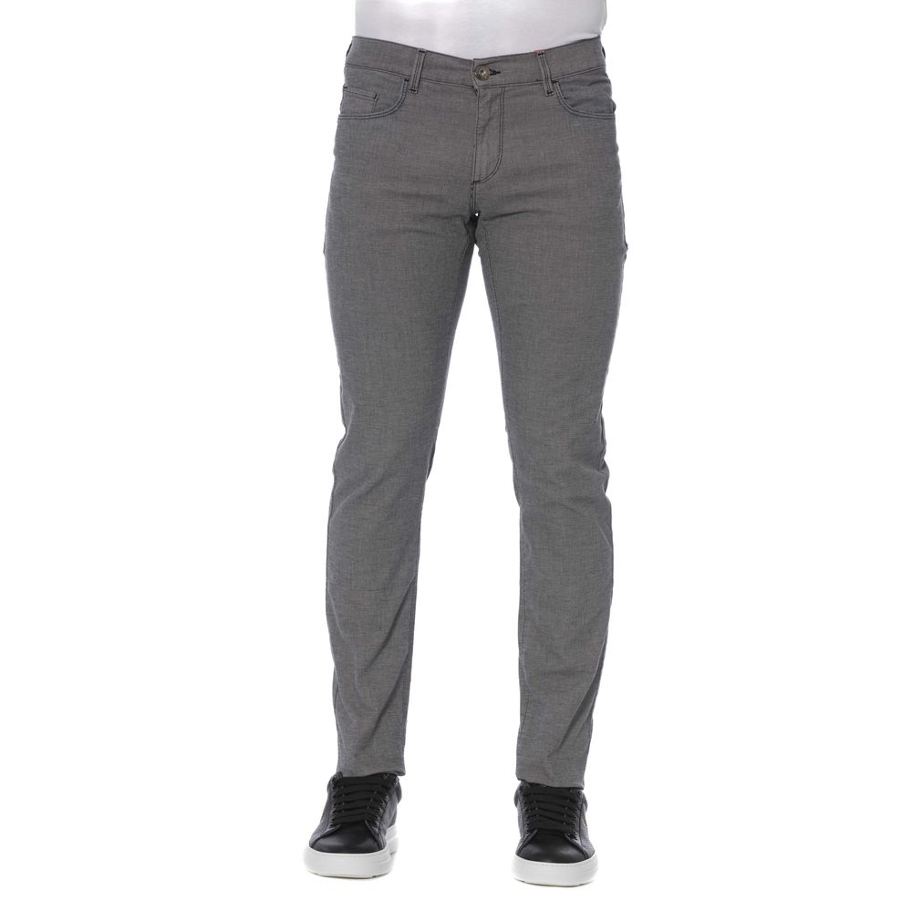 Gray Cotton Men Pant - ventzia