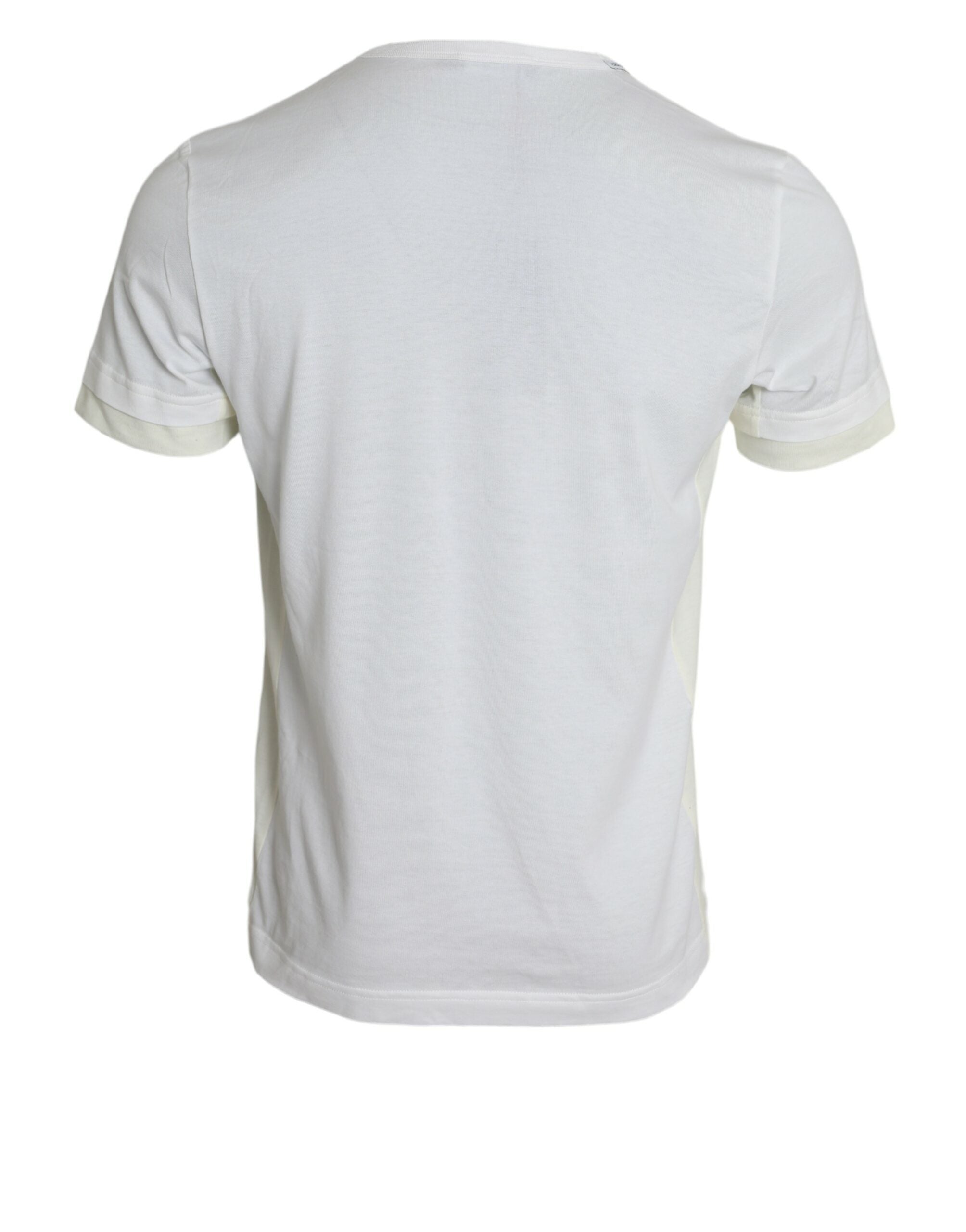 White Cotton Pocket Short Sleeves T-shirt - ventzia