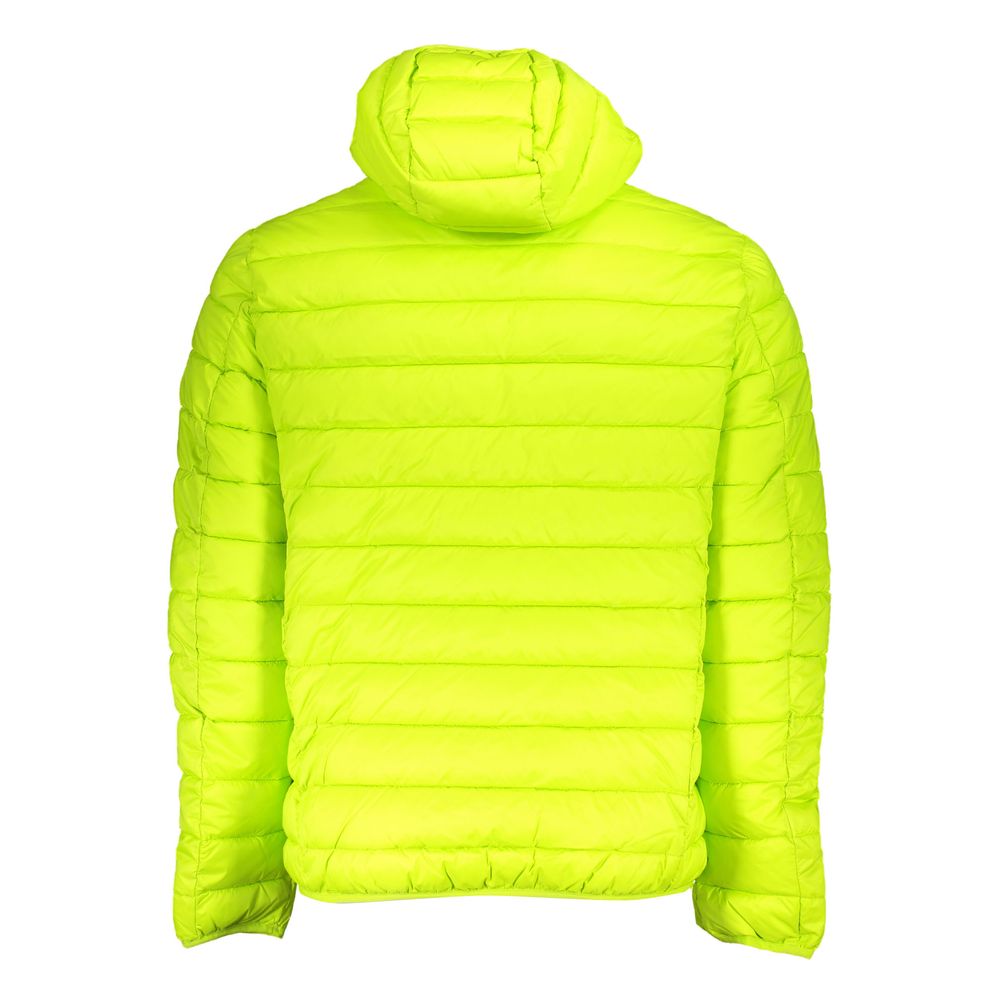 Chic Green Polyamide Hooded Jacket - ventzia