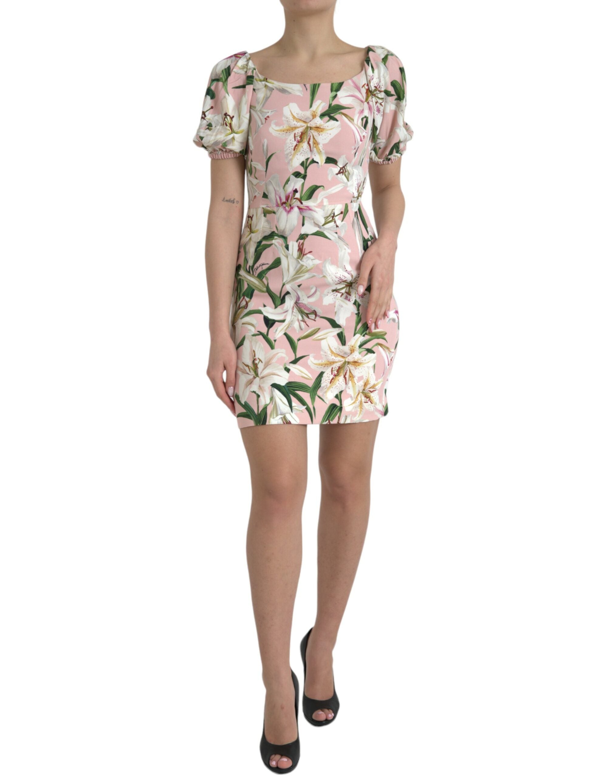 Pink Lily Viscose Sheath Stretch Mini Dress - ventzia