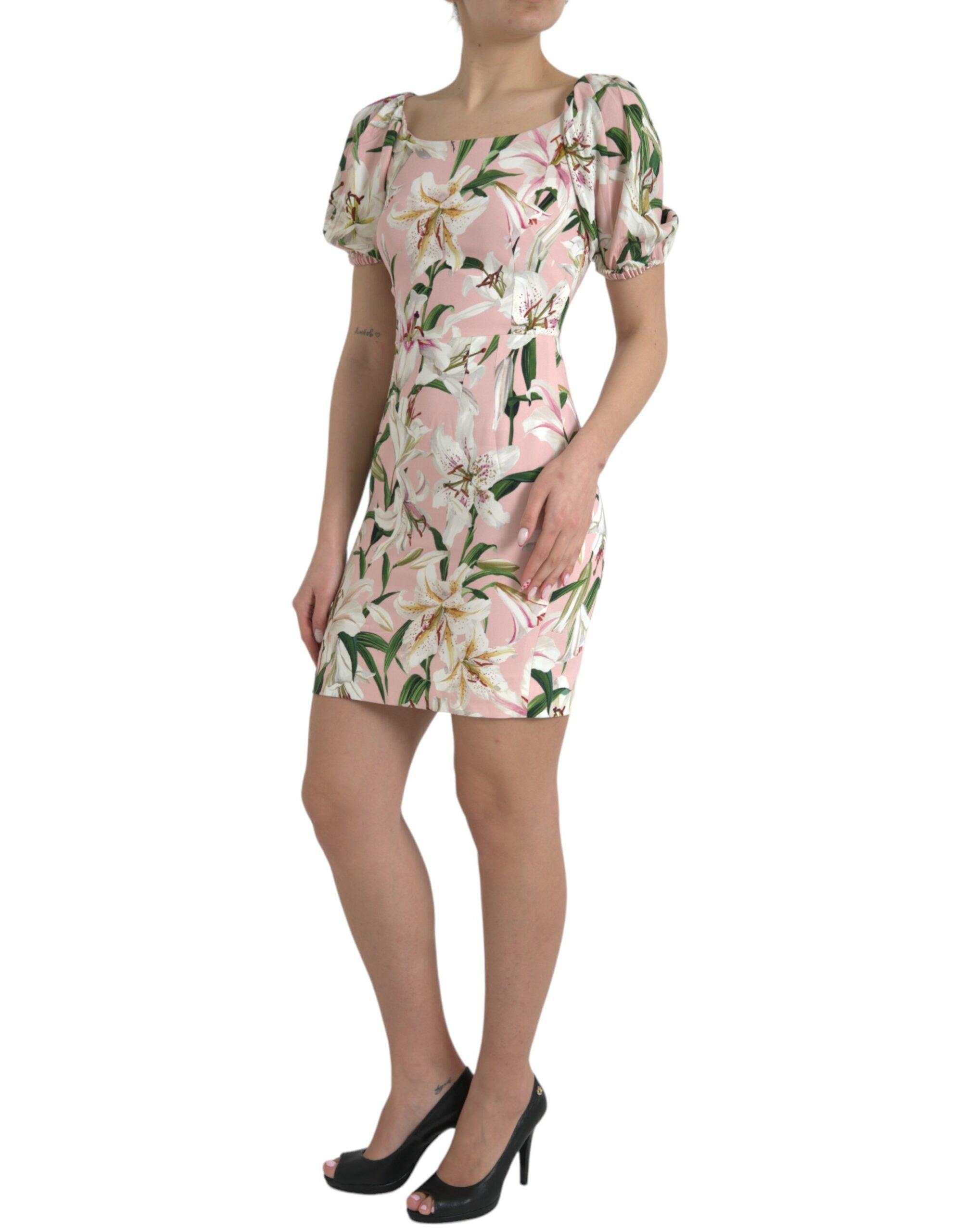 Pink Lily Viscose Sheath Stretch Mini Dress - ventzia