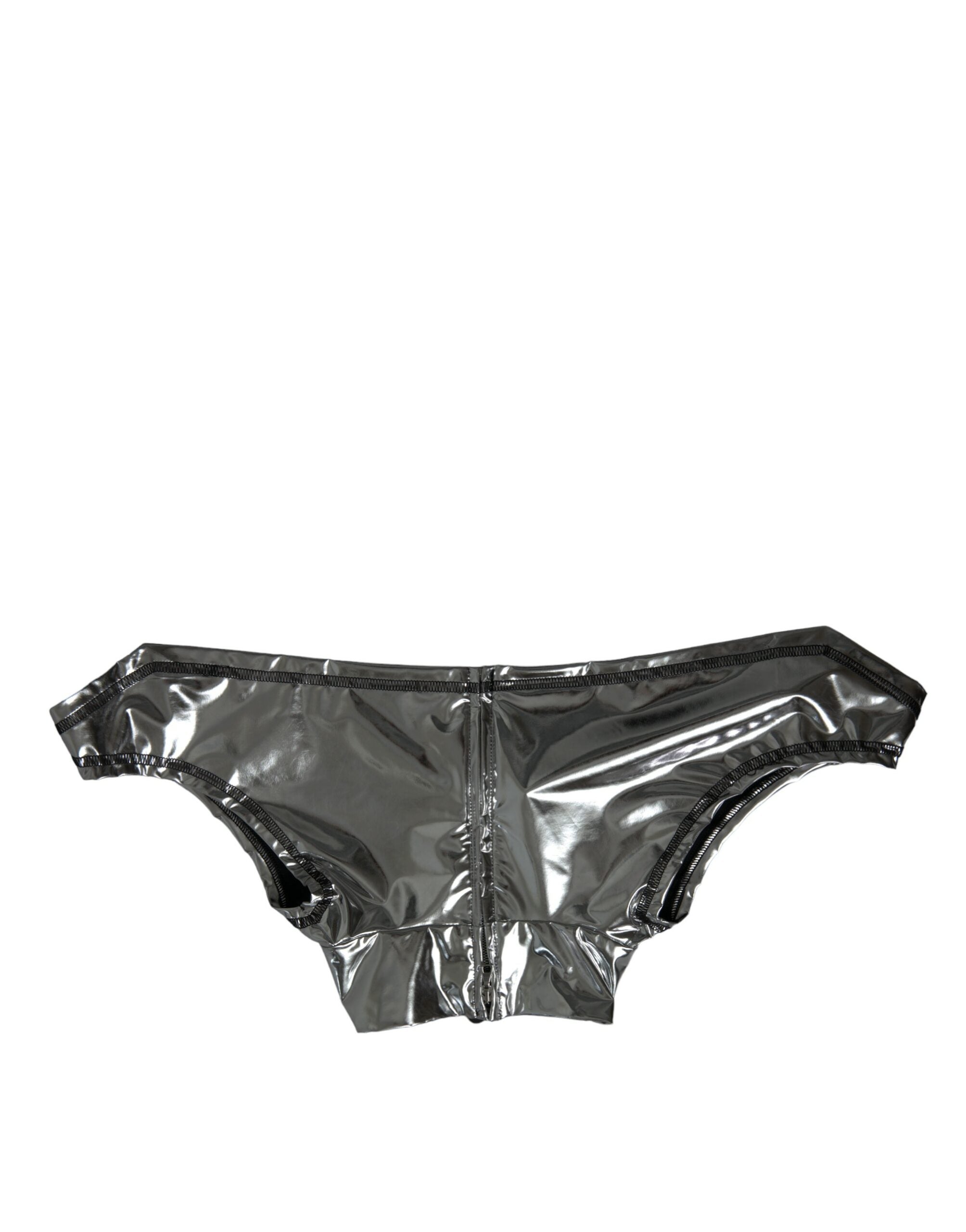 Silver Polyester Stretch Top - ventzia