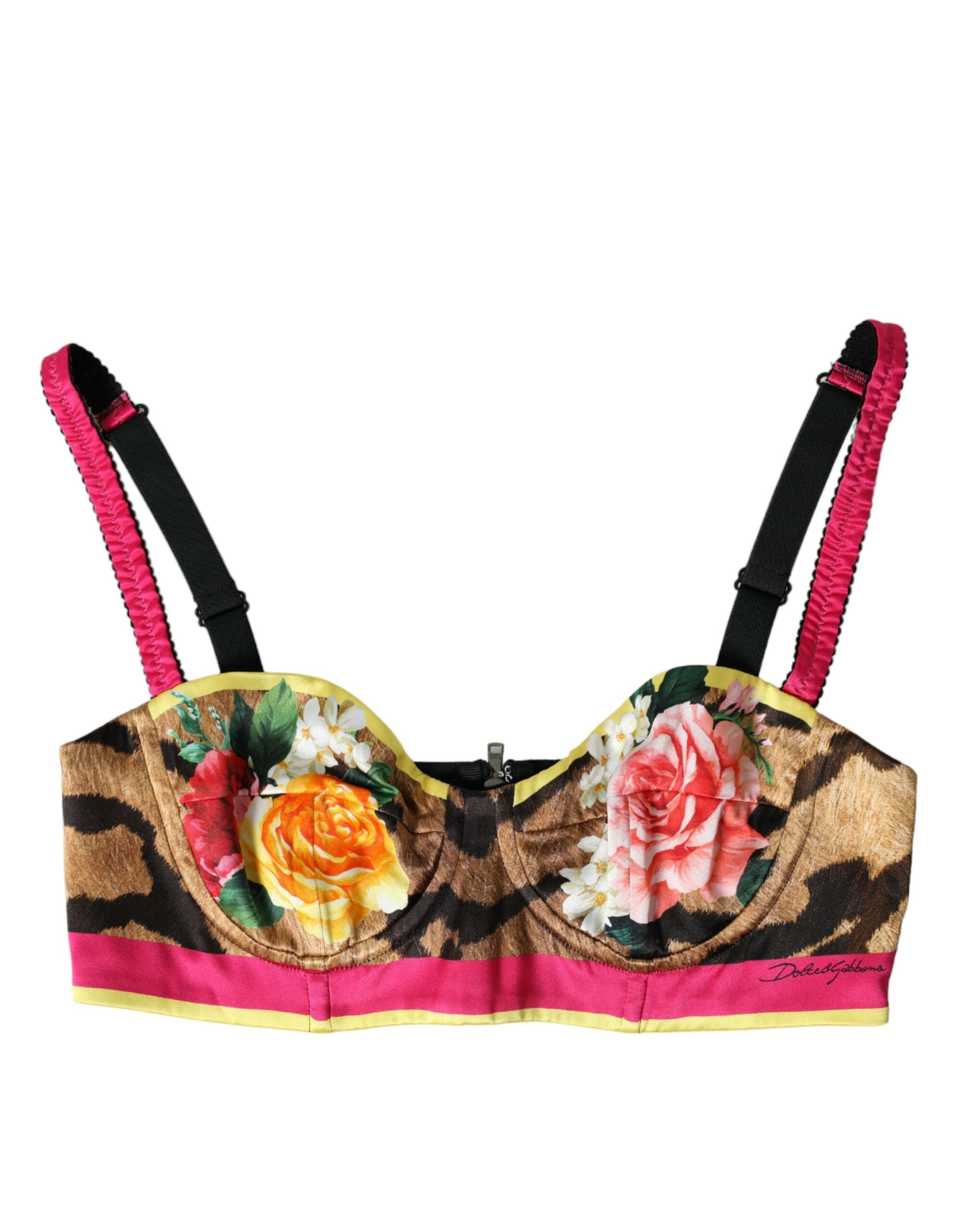 Multicolor Floral Sleeveless Bustier Crop Top - ventzia